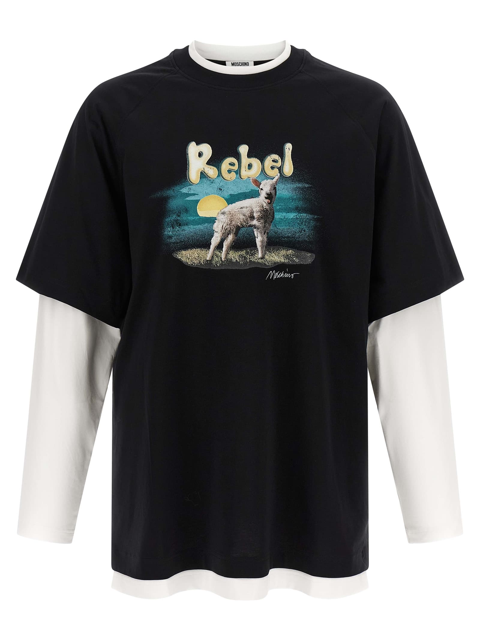 Футболка подвійного шару 'Rebel' Moschino