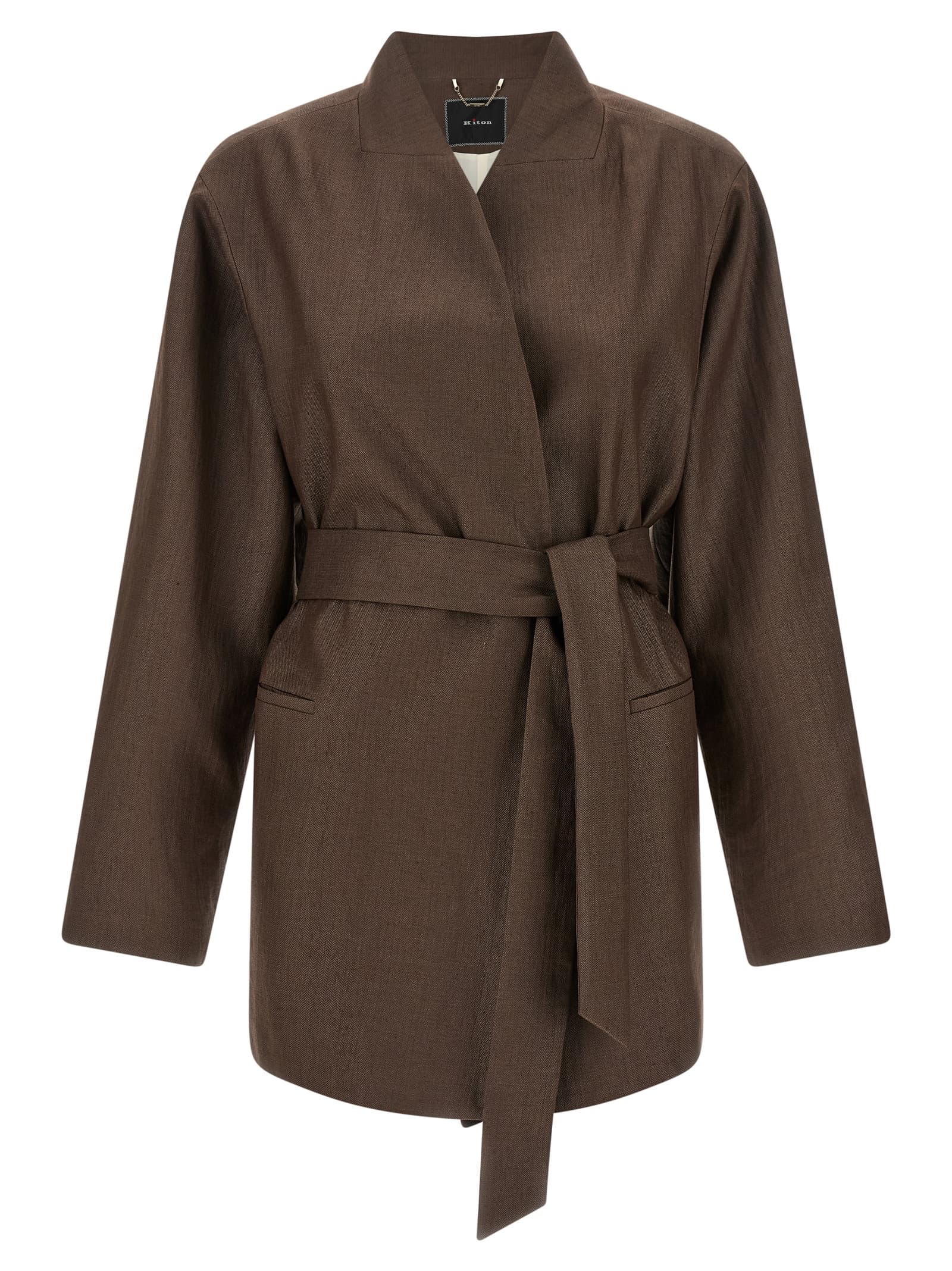 Піджак із суміші льону