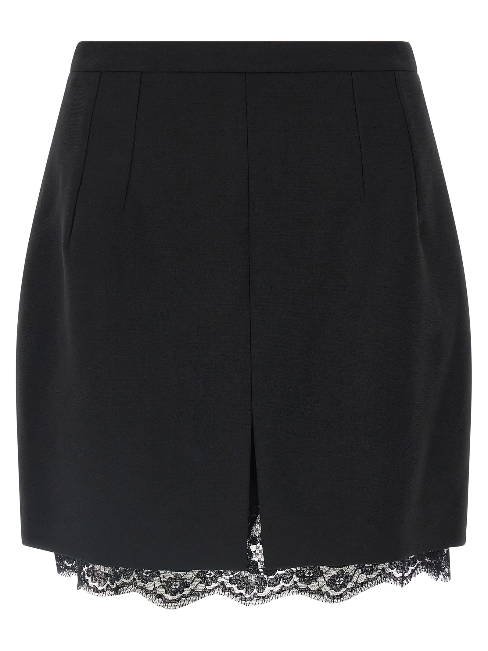 Double crêpe wool skirt