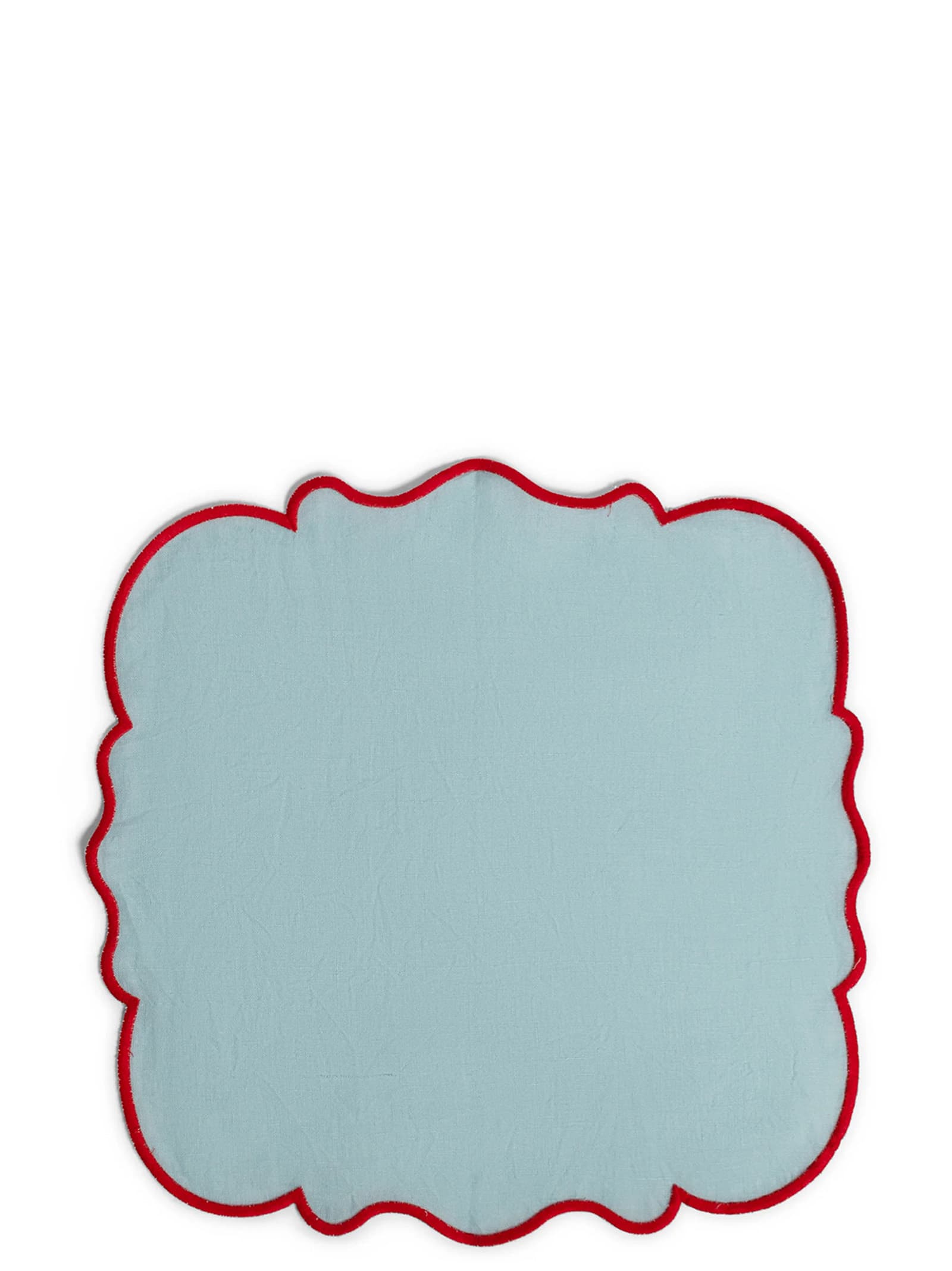 Set of 2 napkins with scalloped edge