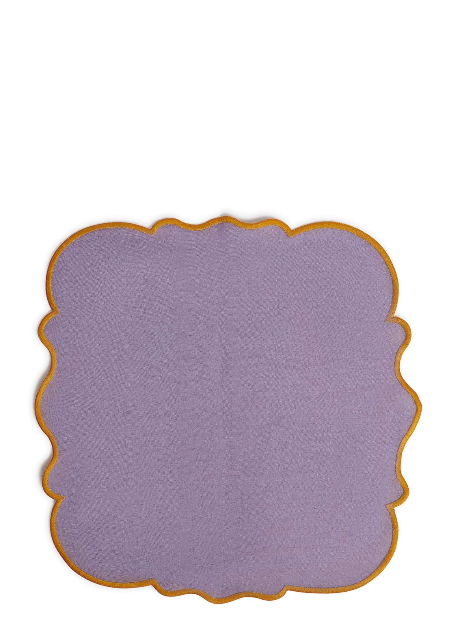 Set of 2 napkins with scalloped edge
