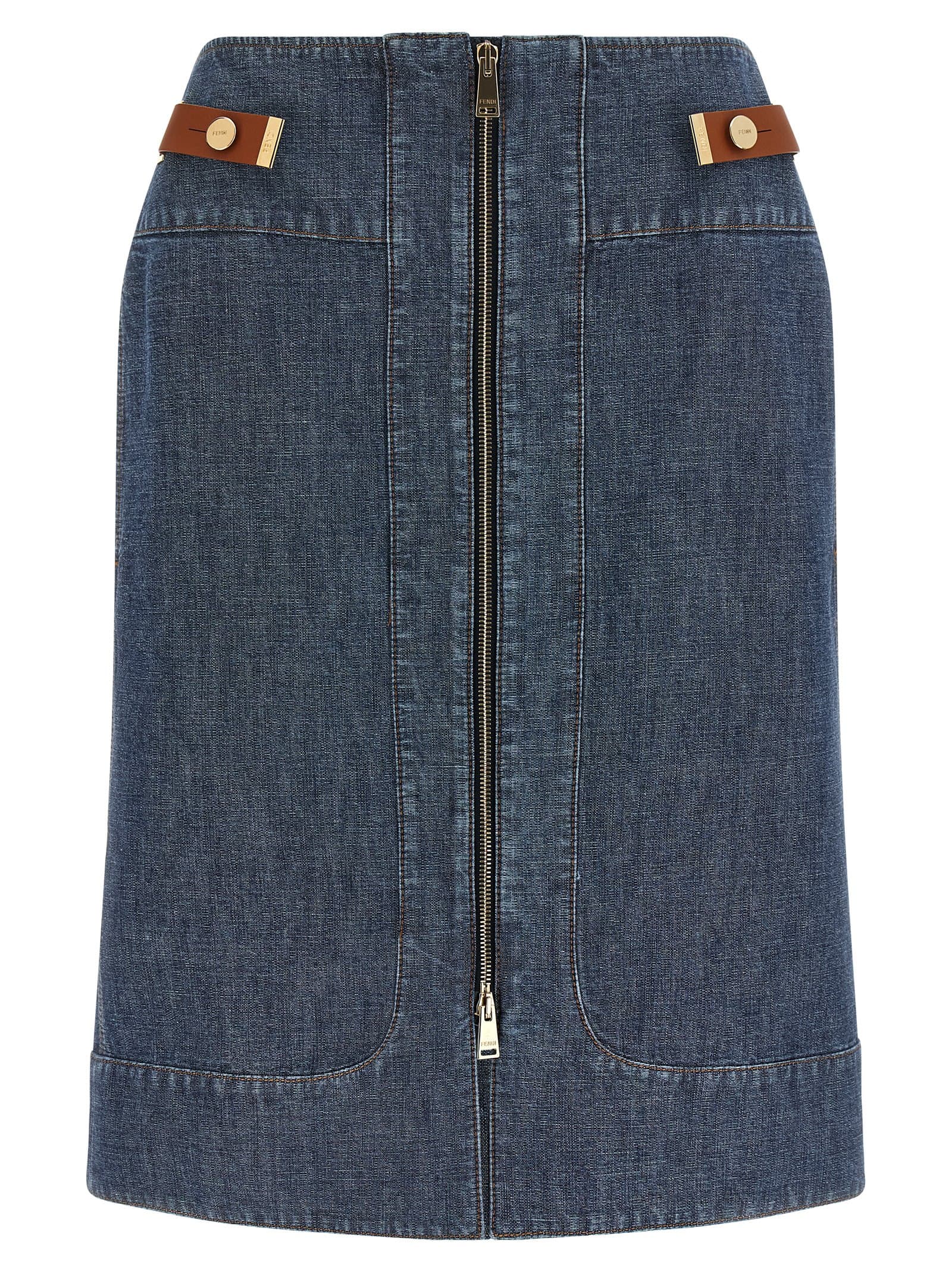 Fendi джинсова спідниця chambray