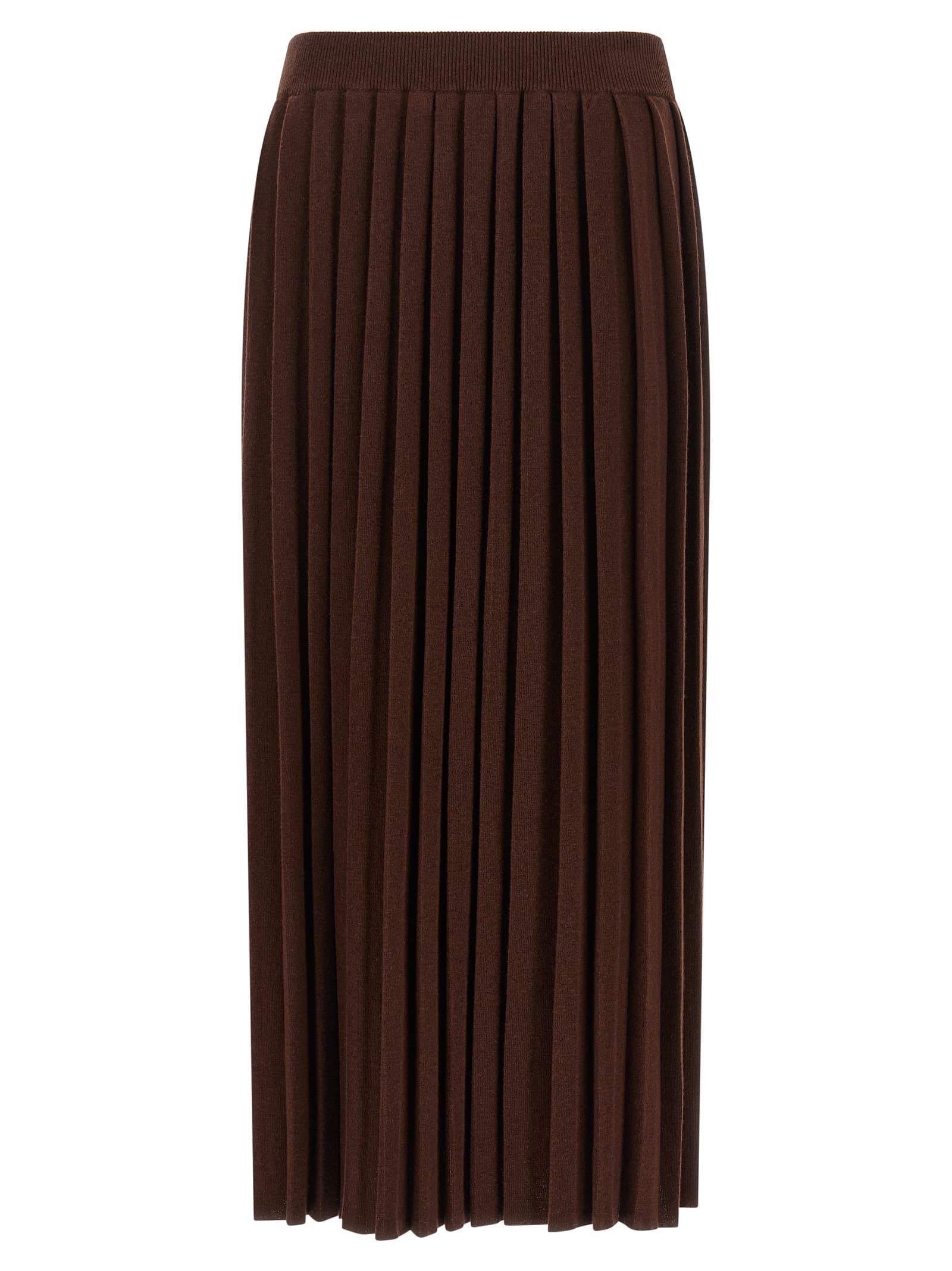 Knitted pleated skirt