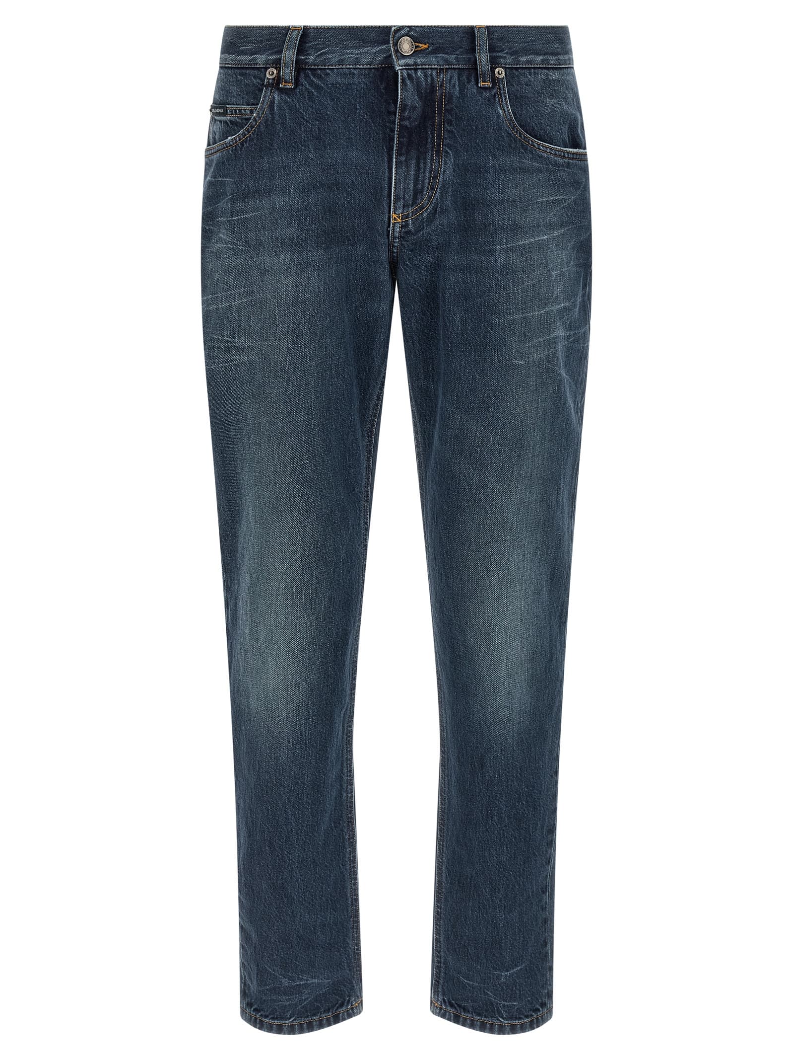 Джинси з вишивкою логотипу