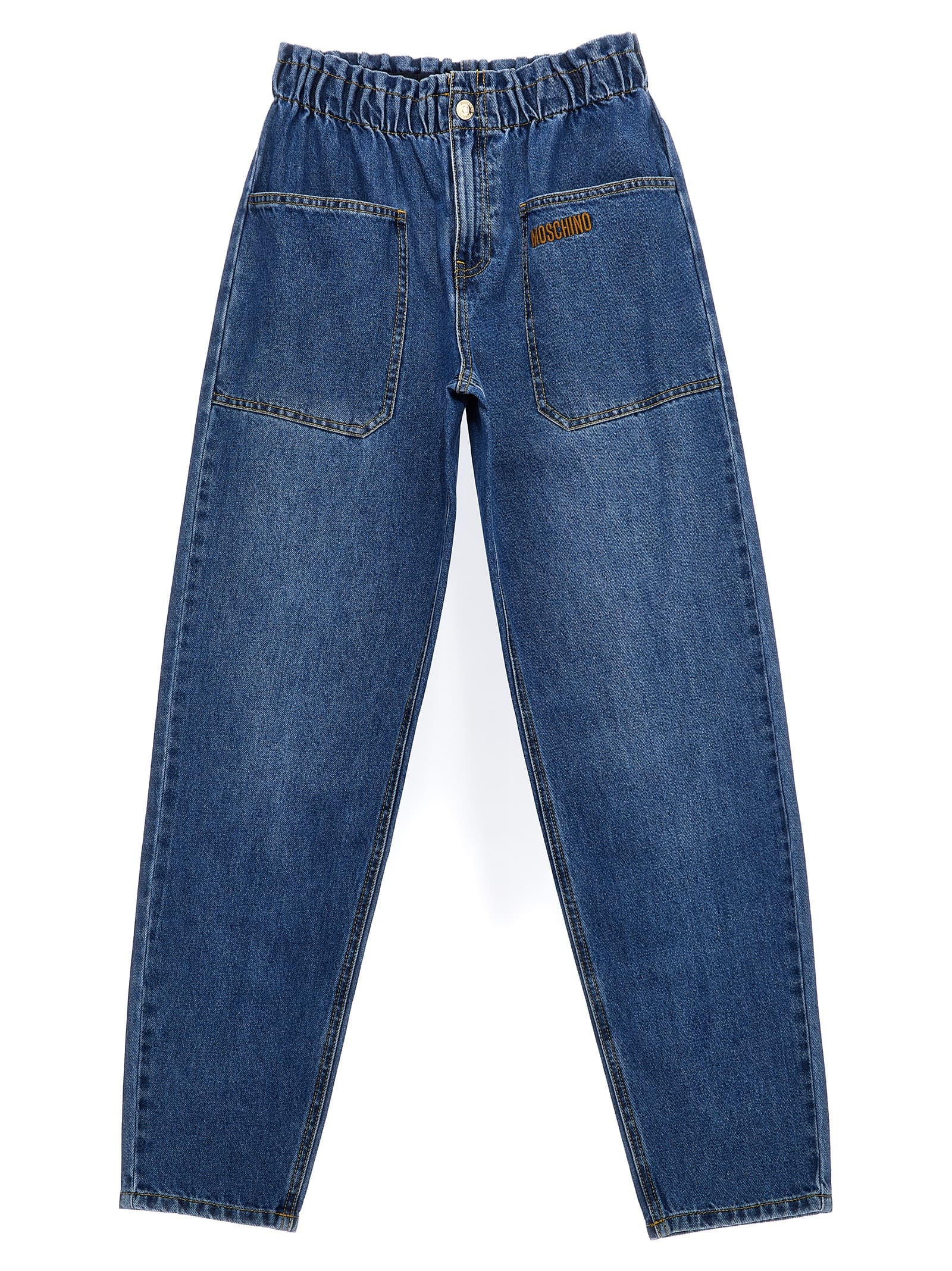 Джинси з вишивкою логотипу