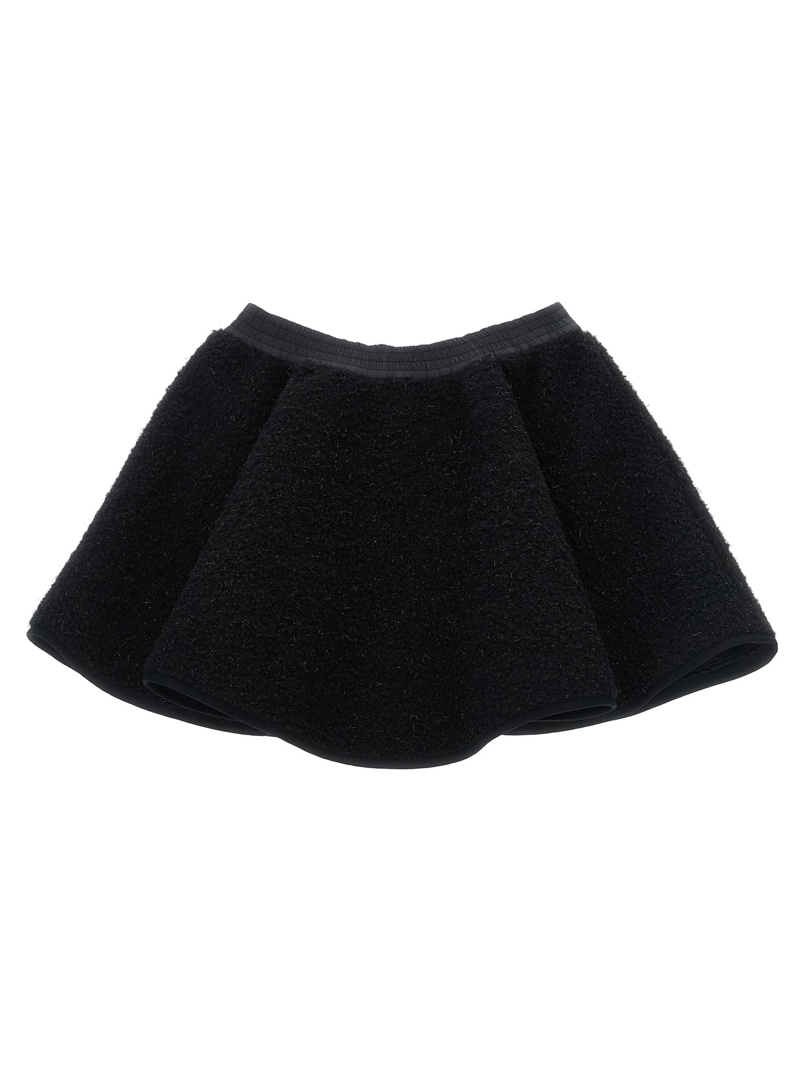 Металізована спідниця з хутра