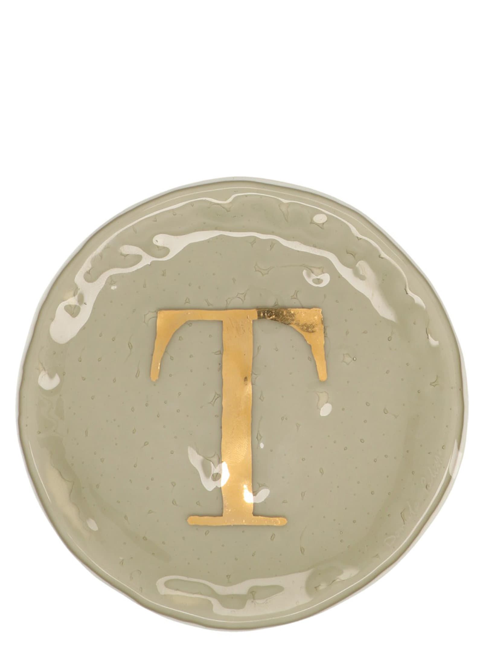 'T' скляна тарілка