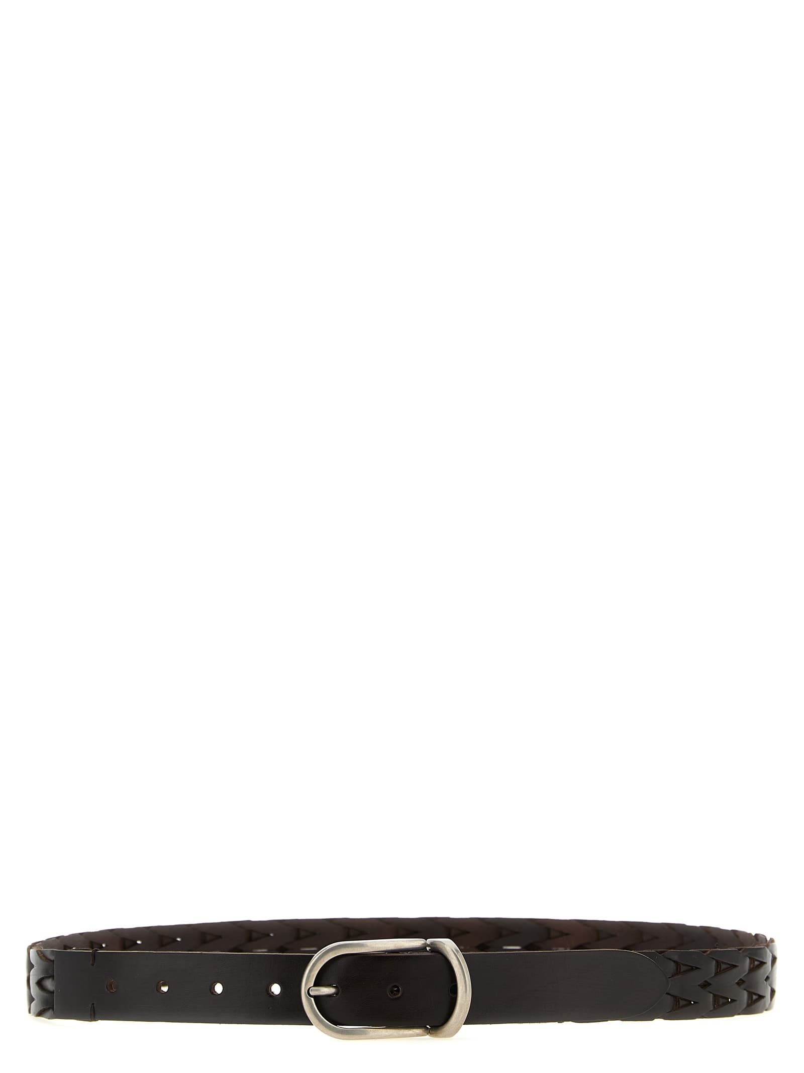 Плетений шкіряний ремінь