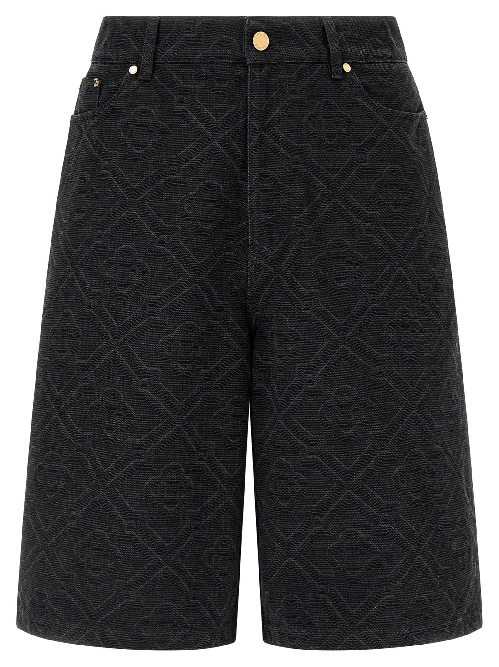 'Laser Monogram Denim' бермуди