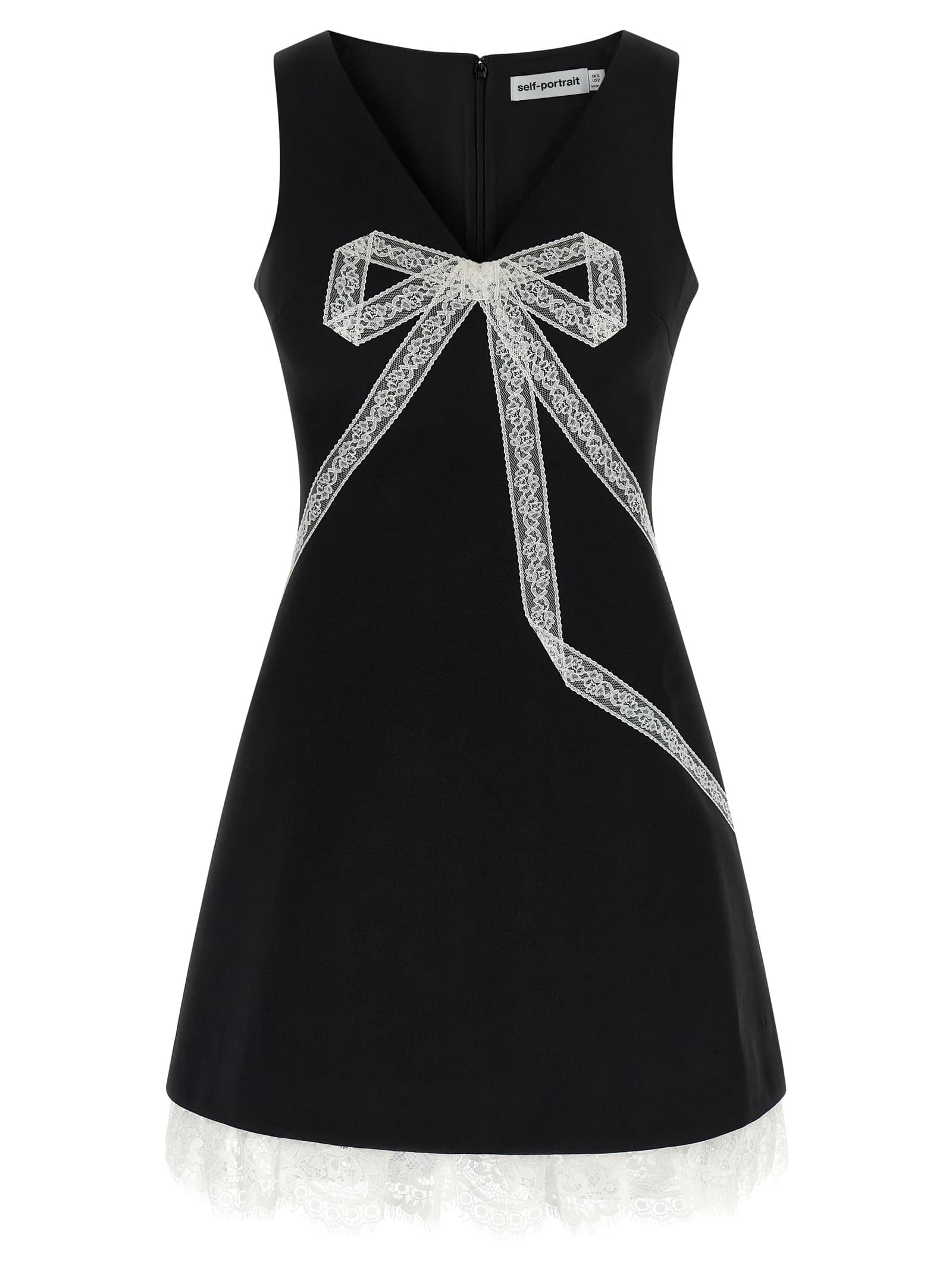 'Black Crêpe Bow Lace Mini' плаття