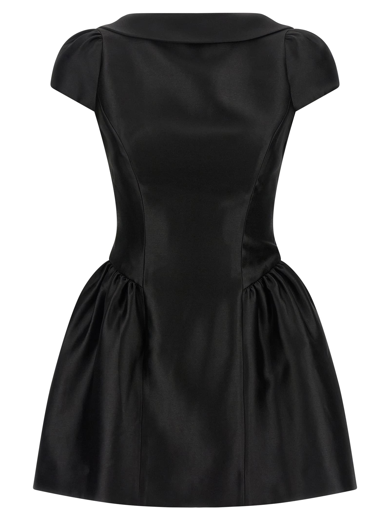 'Black Taffetà Collared Mini' сукня