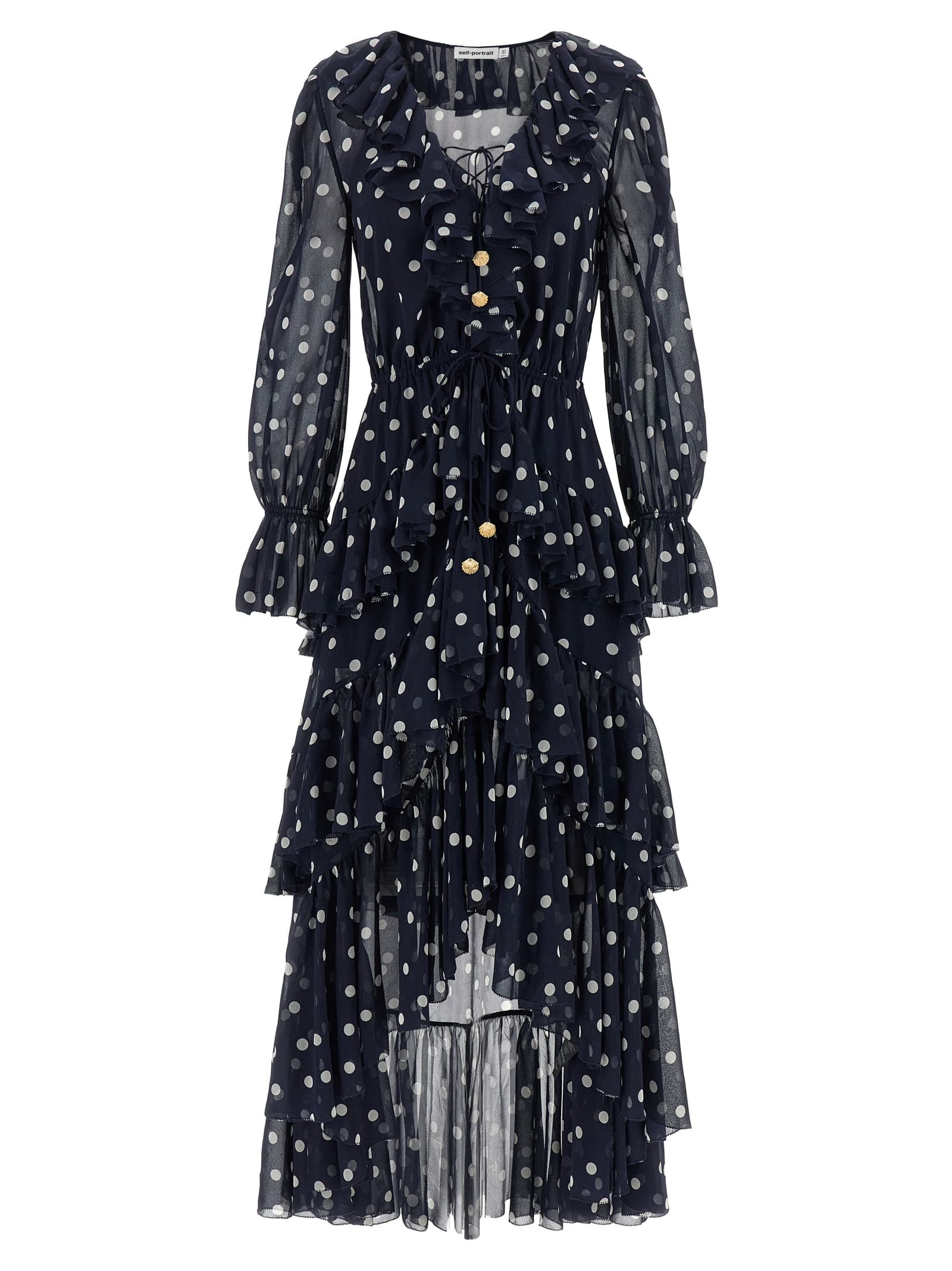 'Polka Dot Georgette Ruffle Maxi' сукня