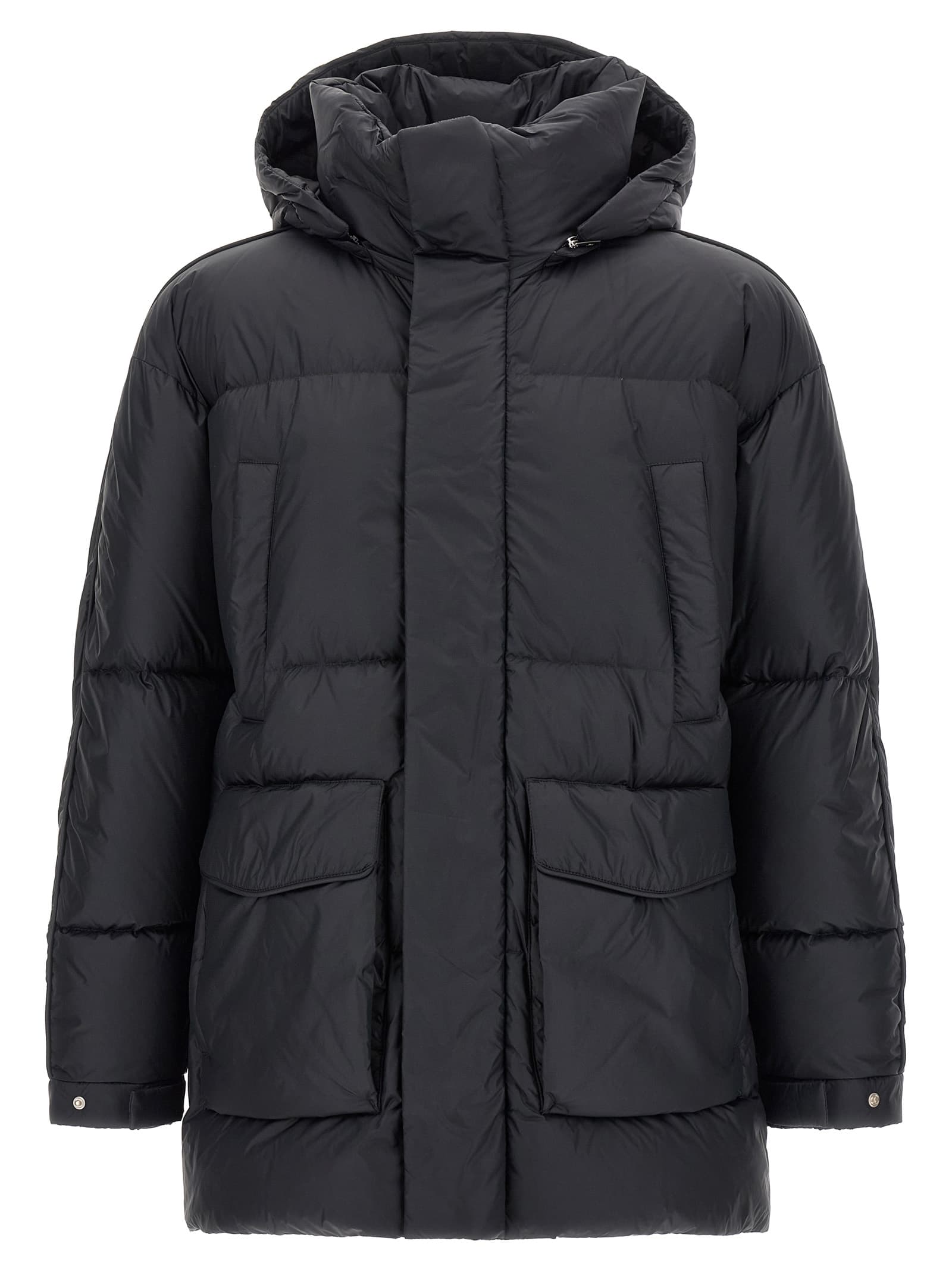 Detachable hood down jacket