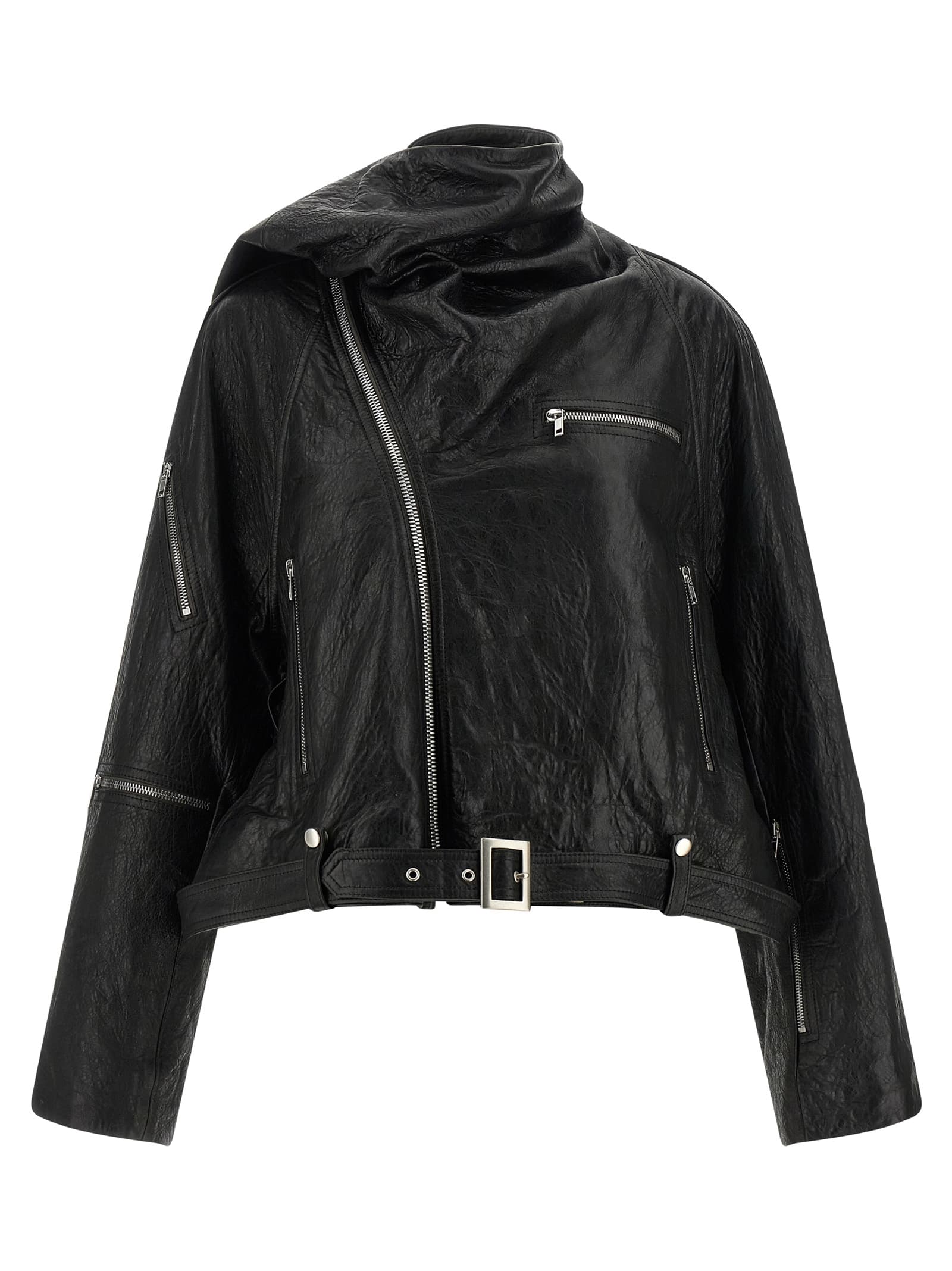 'Cropped Scarf Flight' jacket
