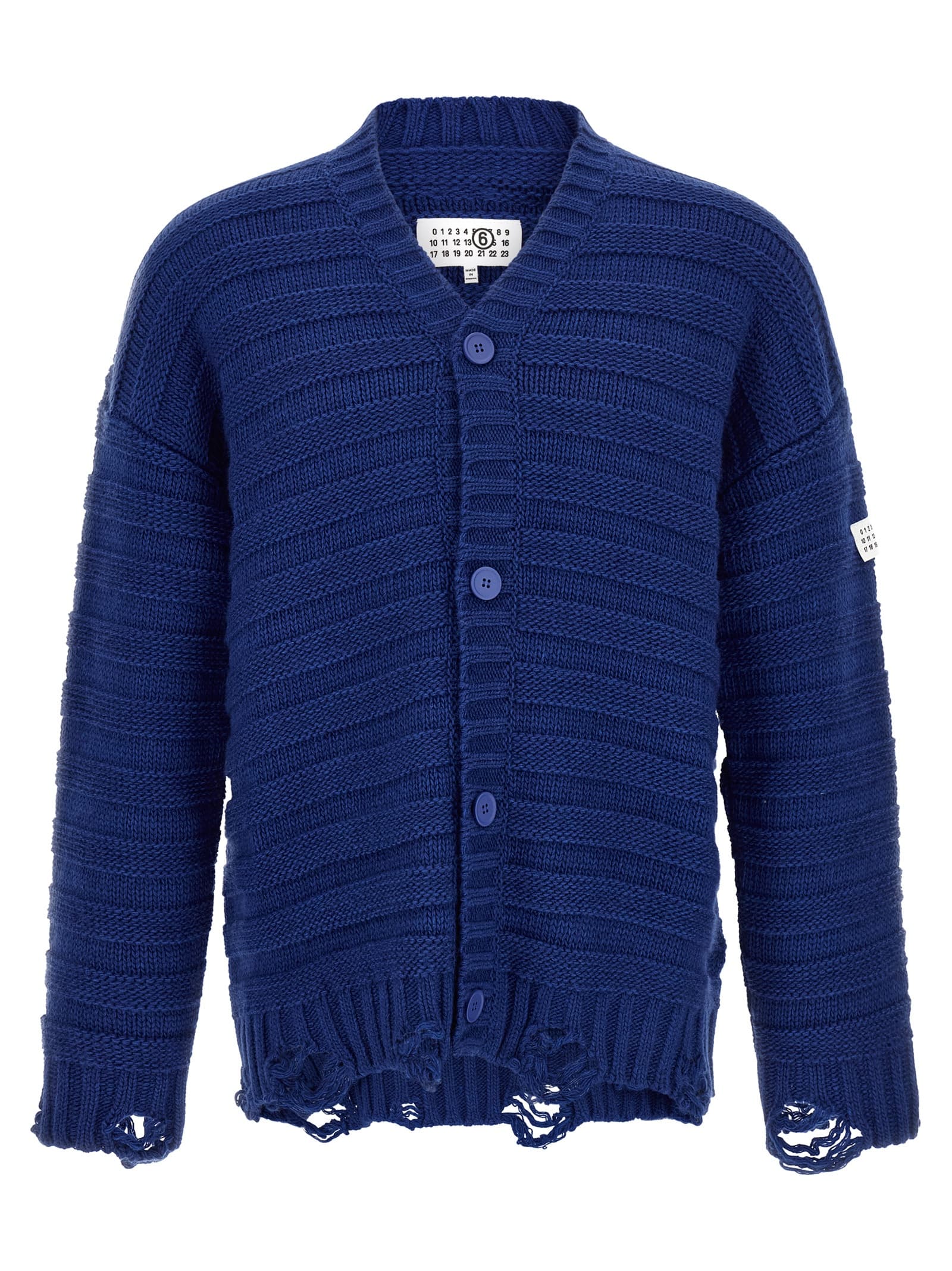 Maison Margiela MM6 кардиган з distressed ефектом