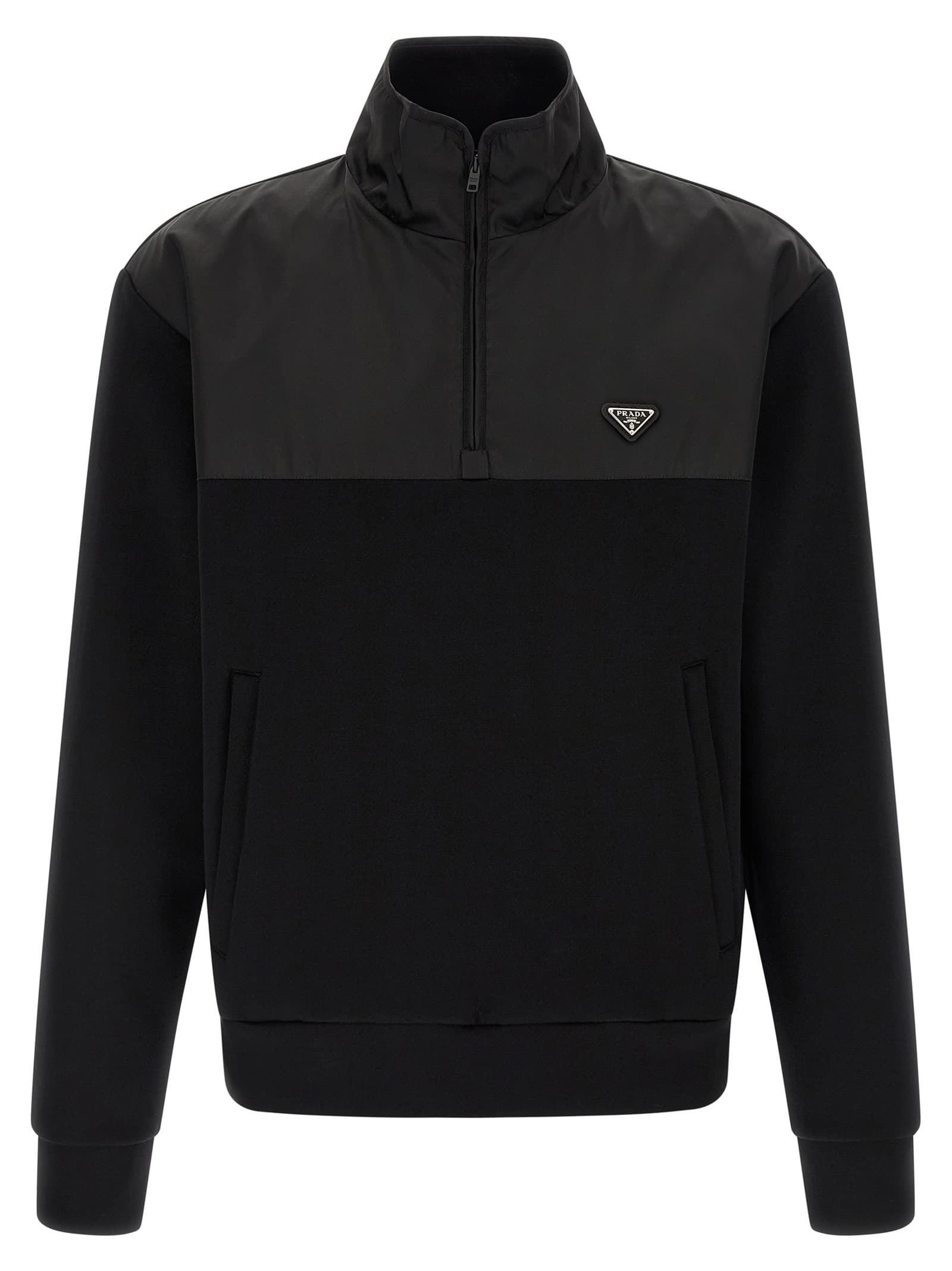 Світшот з деталями Re-Nylon