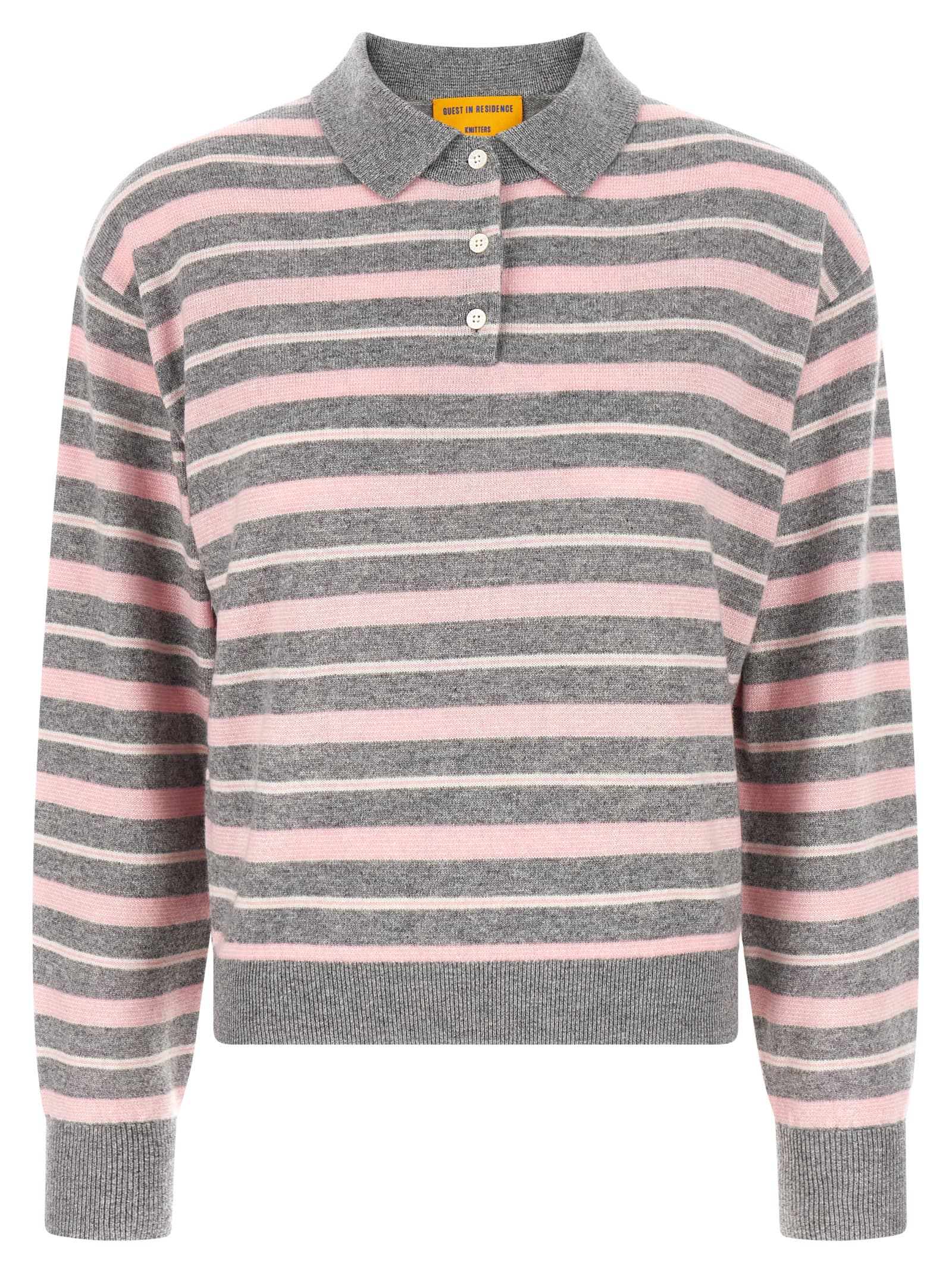 'Clloegiate Stripe Polo' sweater