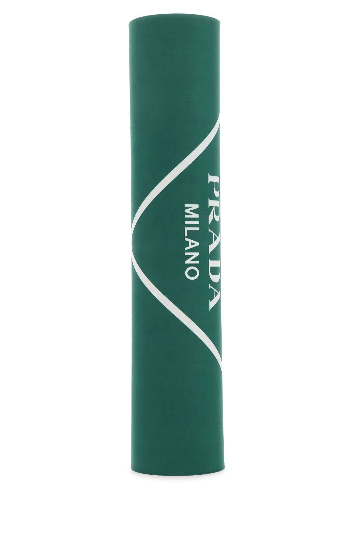 Green rubber yoga mat