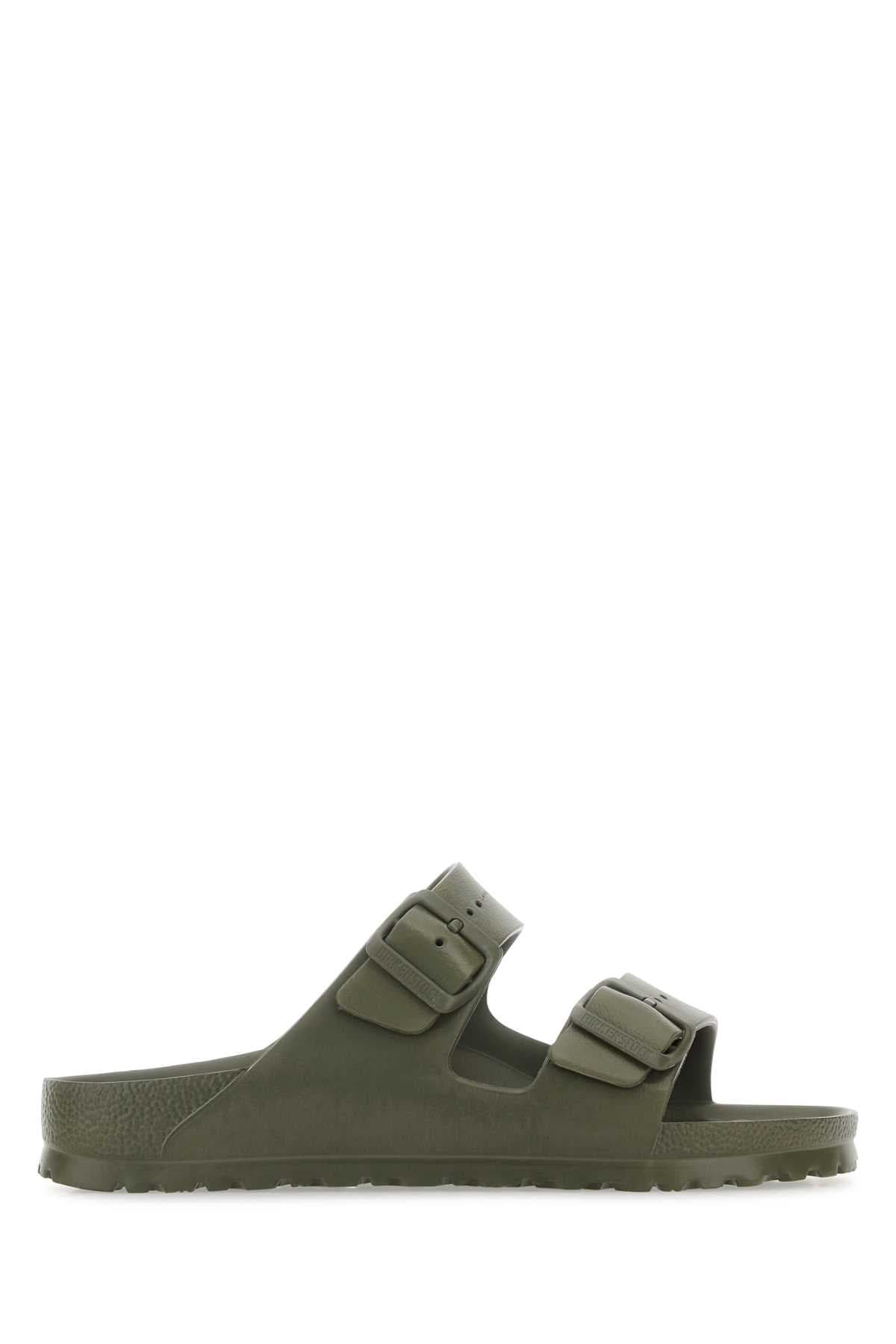 Army green rubber Arizona slippers