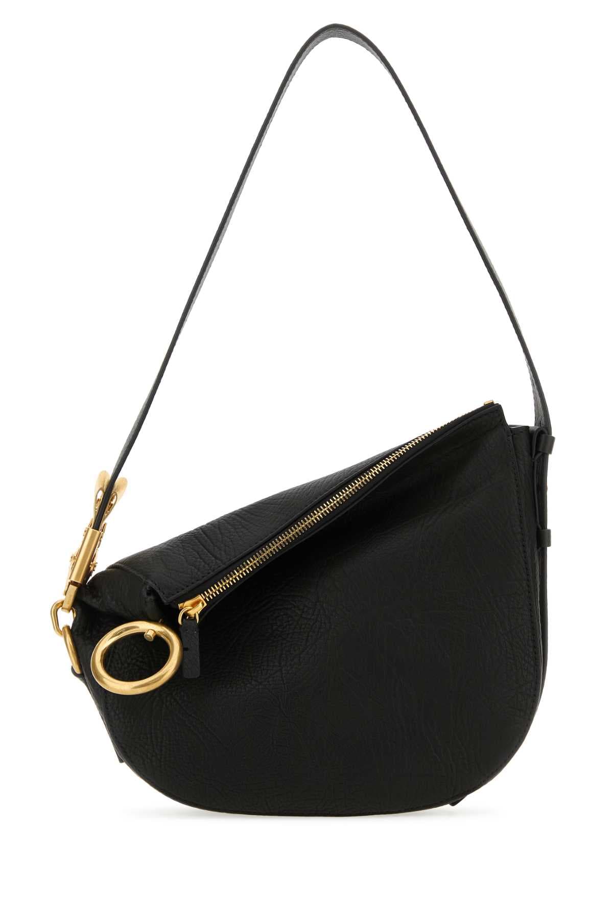 Black leather Knight small shoulder bag