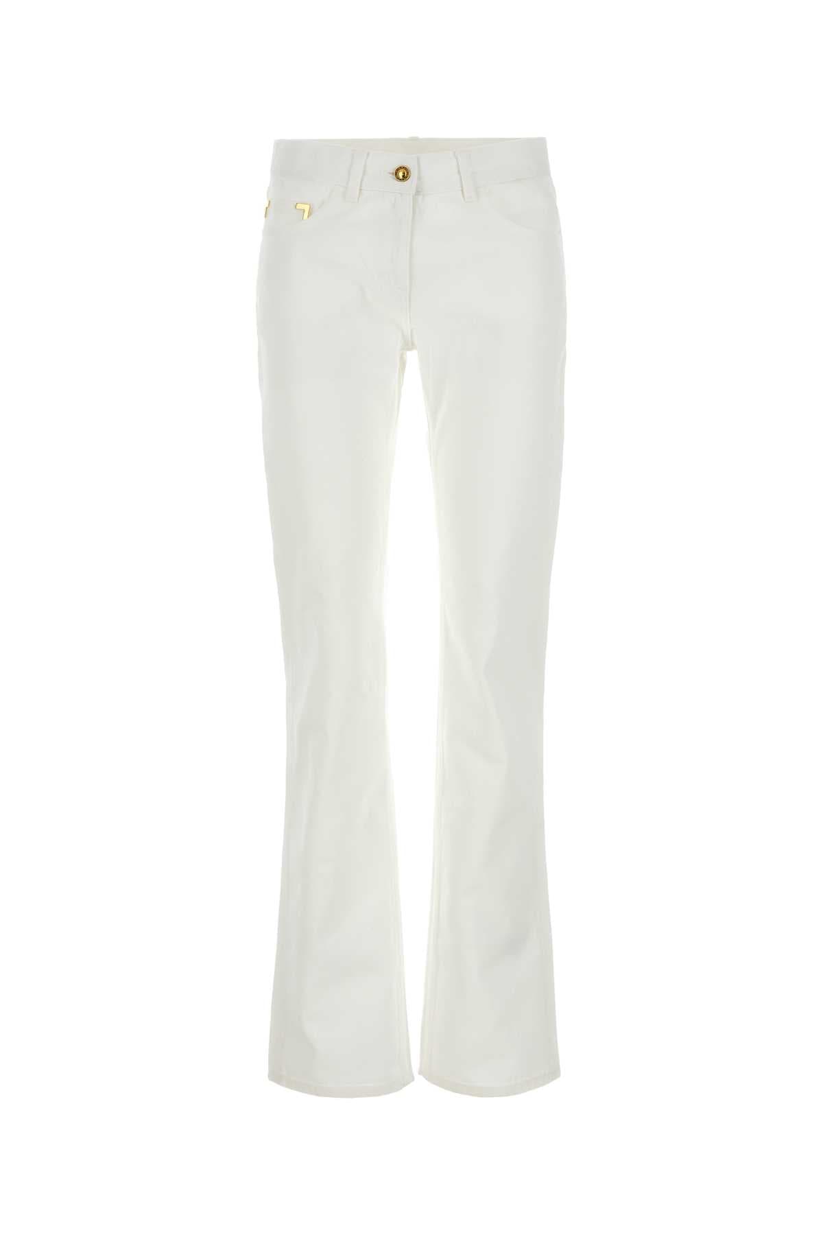 White denim jeans