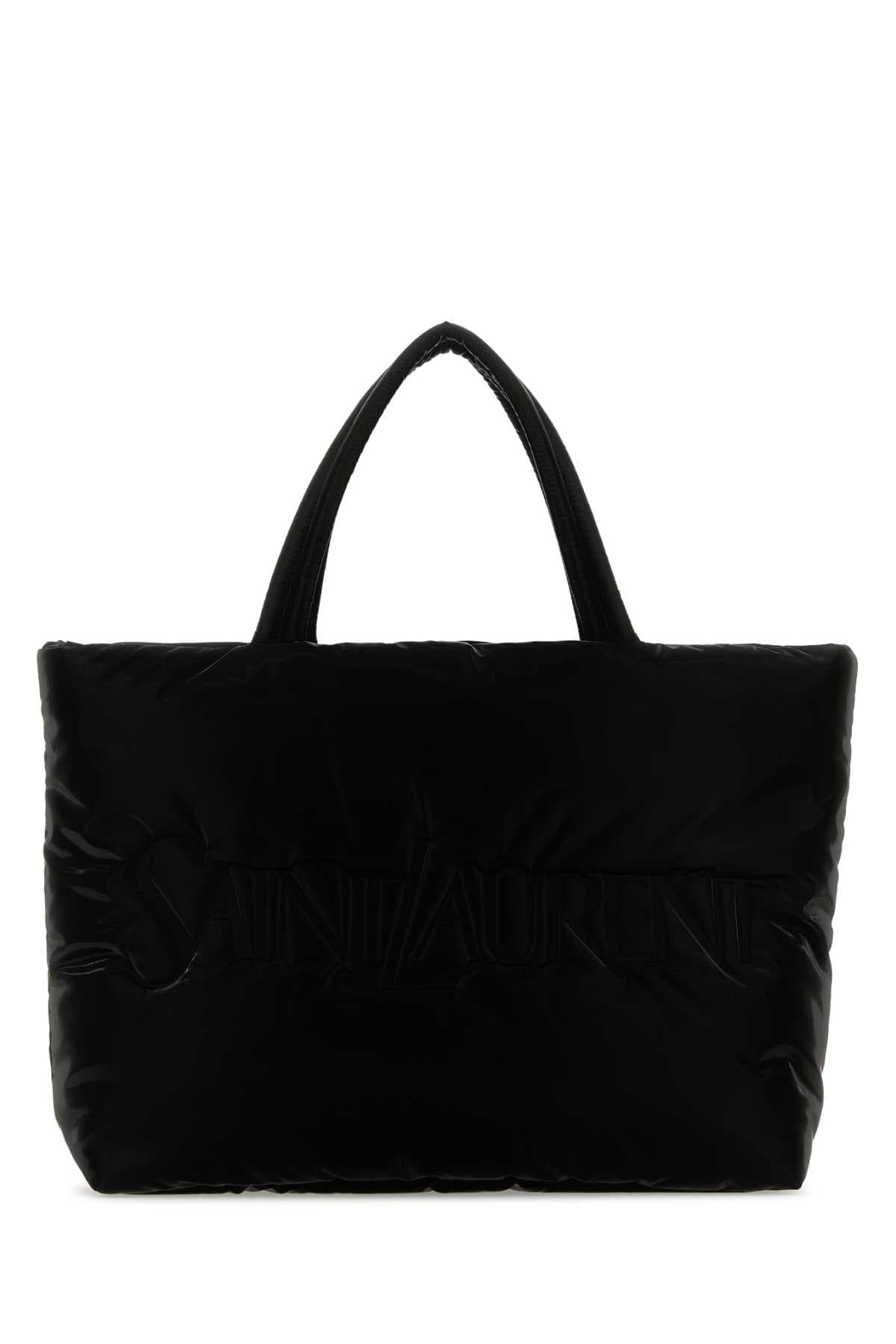 Black nylon Saint Laurent shopping bag