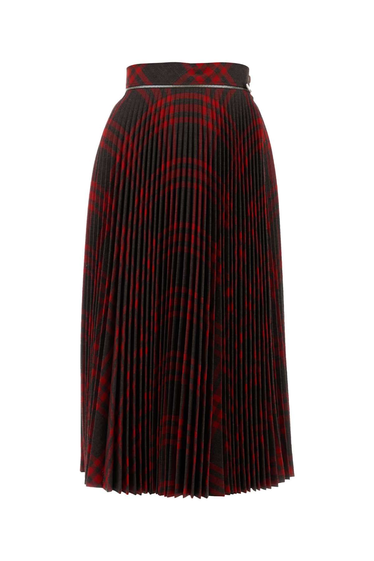 Embroidered jersey skirt