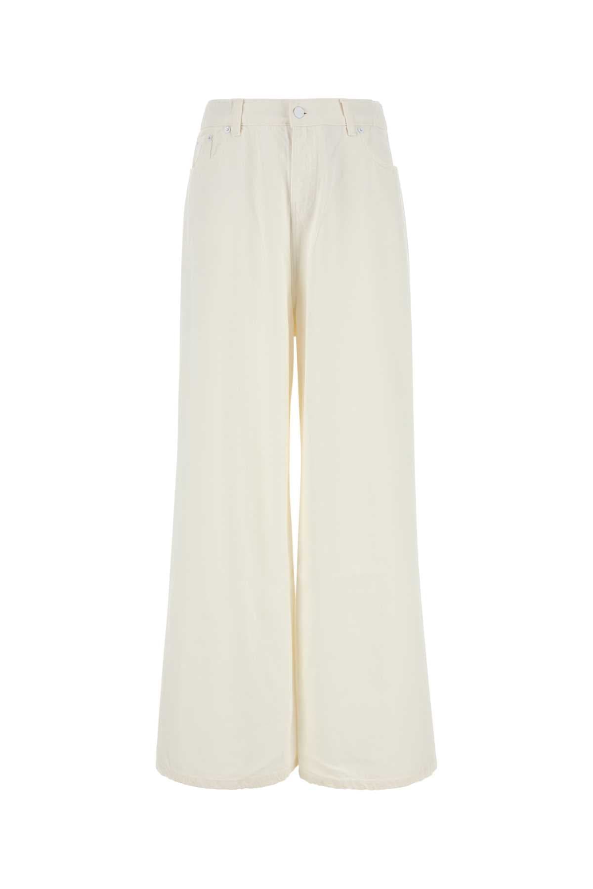 White denim Paloma wide-leg pant