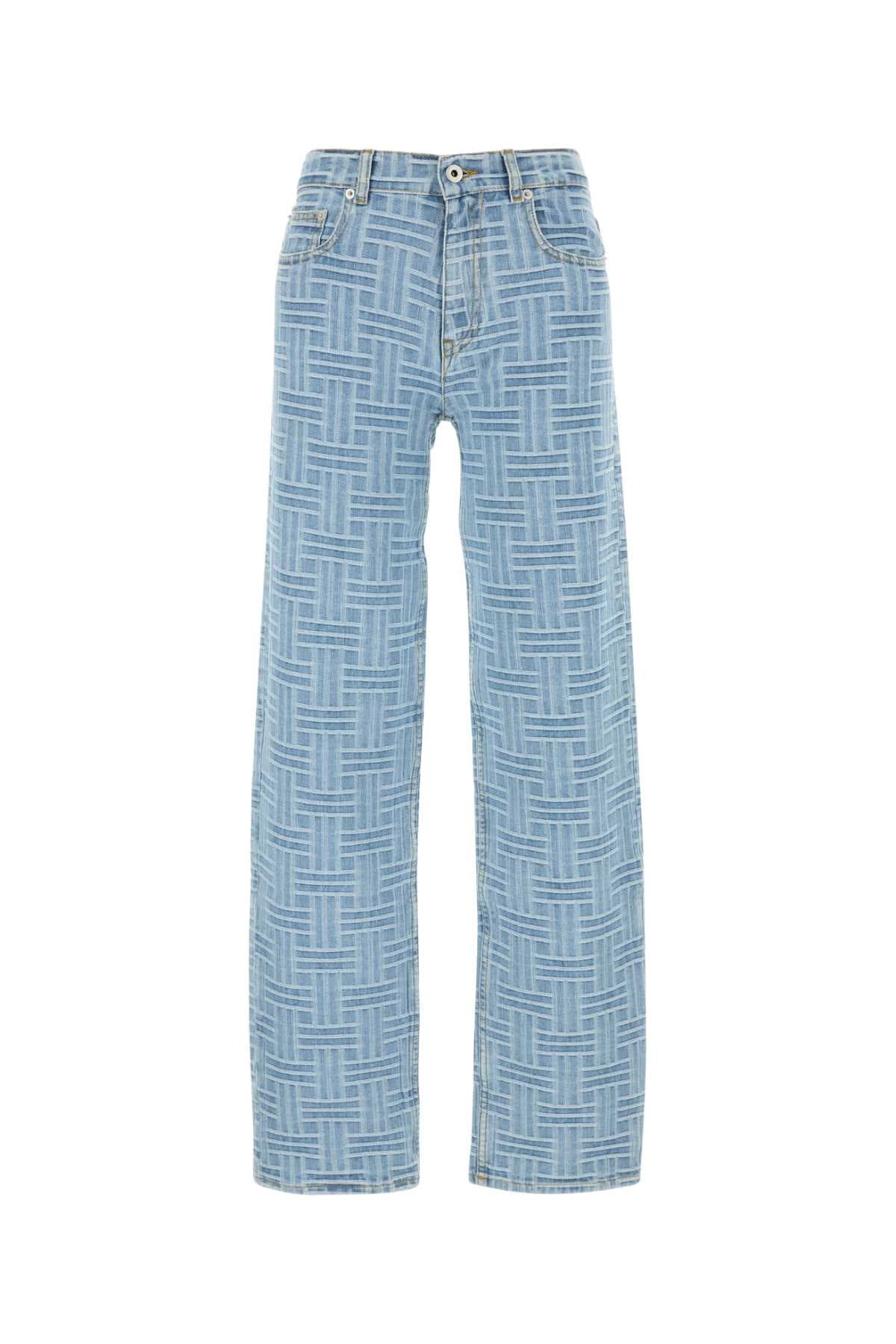 Embroidered denim jeans
