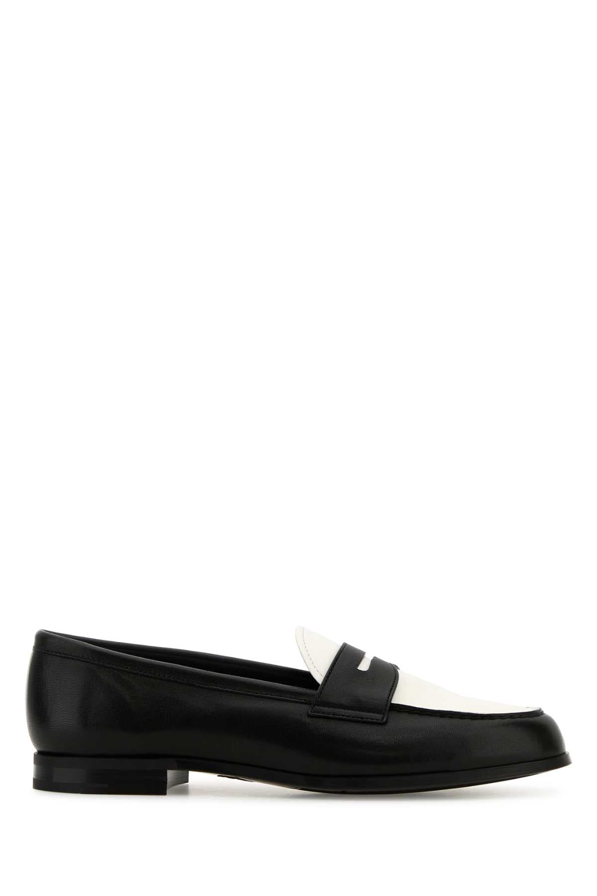 Two-tone leather Natale loafers