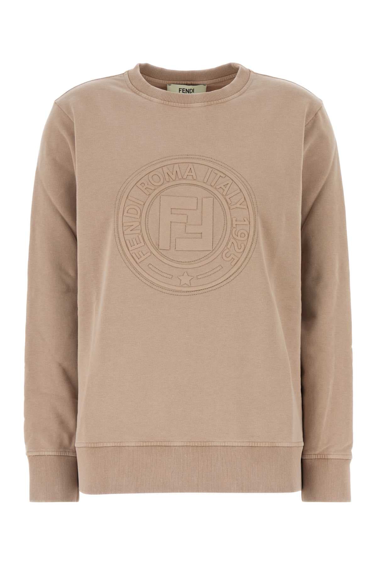 Cappuccino cotton oversize sweatshirt
