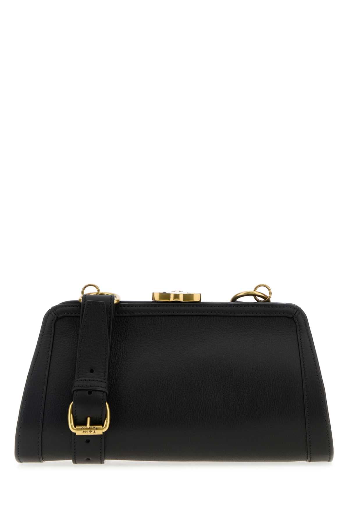 Black leather Ascot crossbody bag
