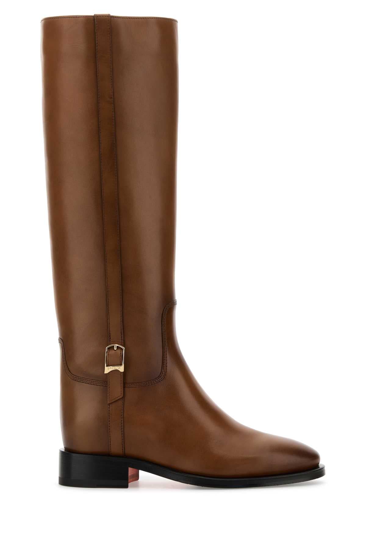 Brown leather Mandy boots
