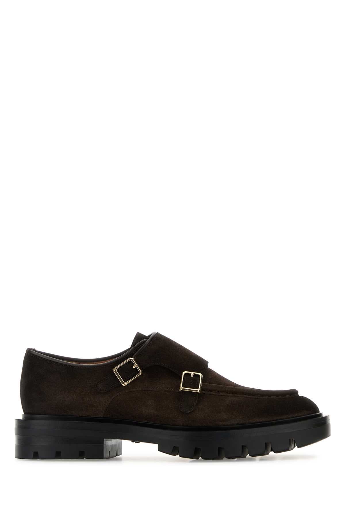 Brown suede loafers