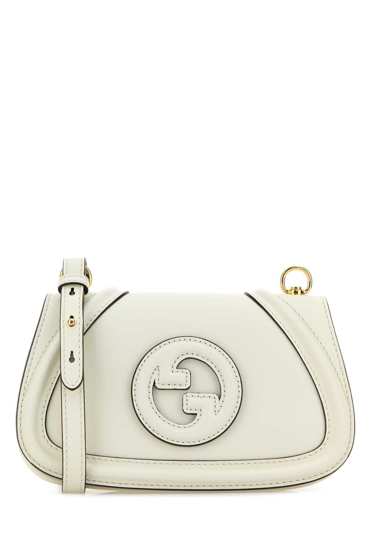 Ivory leather small Gucci Blondie crossbody bag