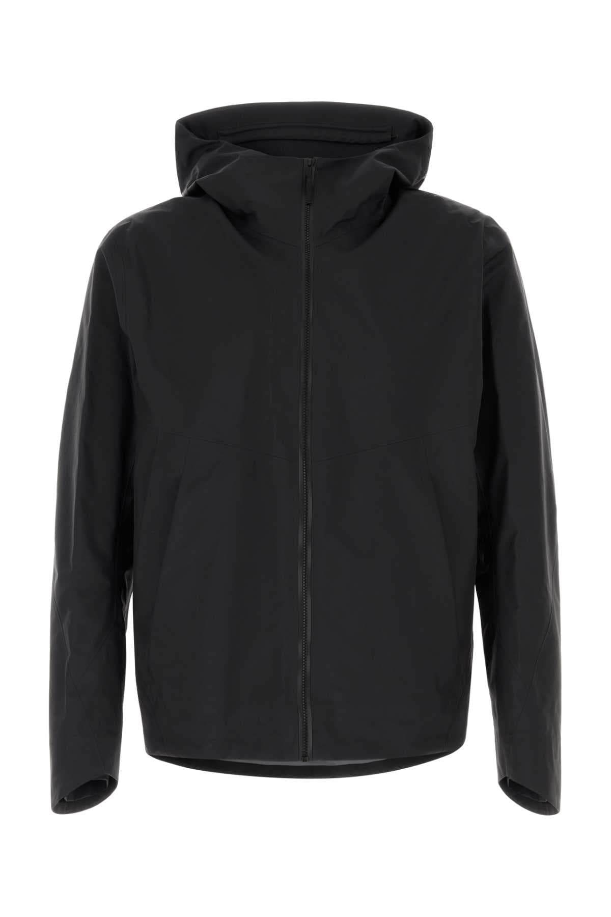 Black nylon Arris windbreaker