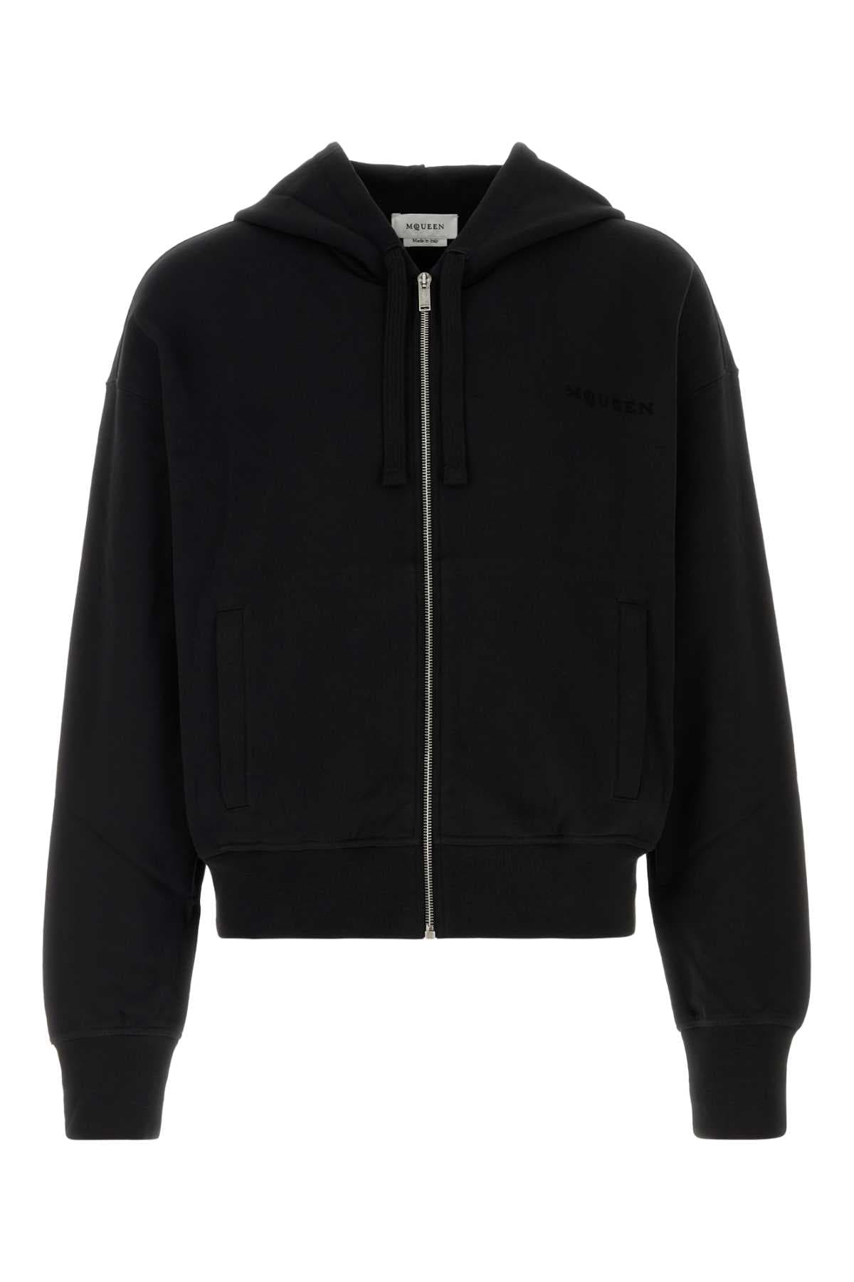 Black cotton sweatshirt