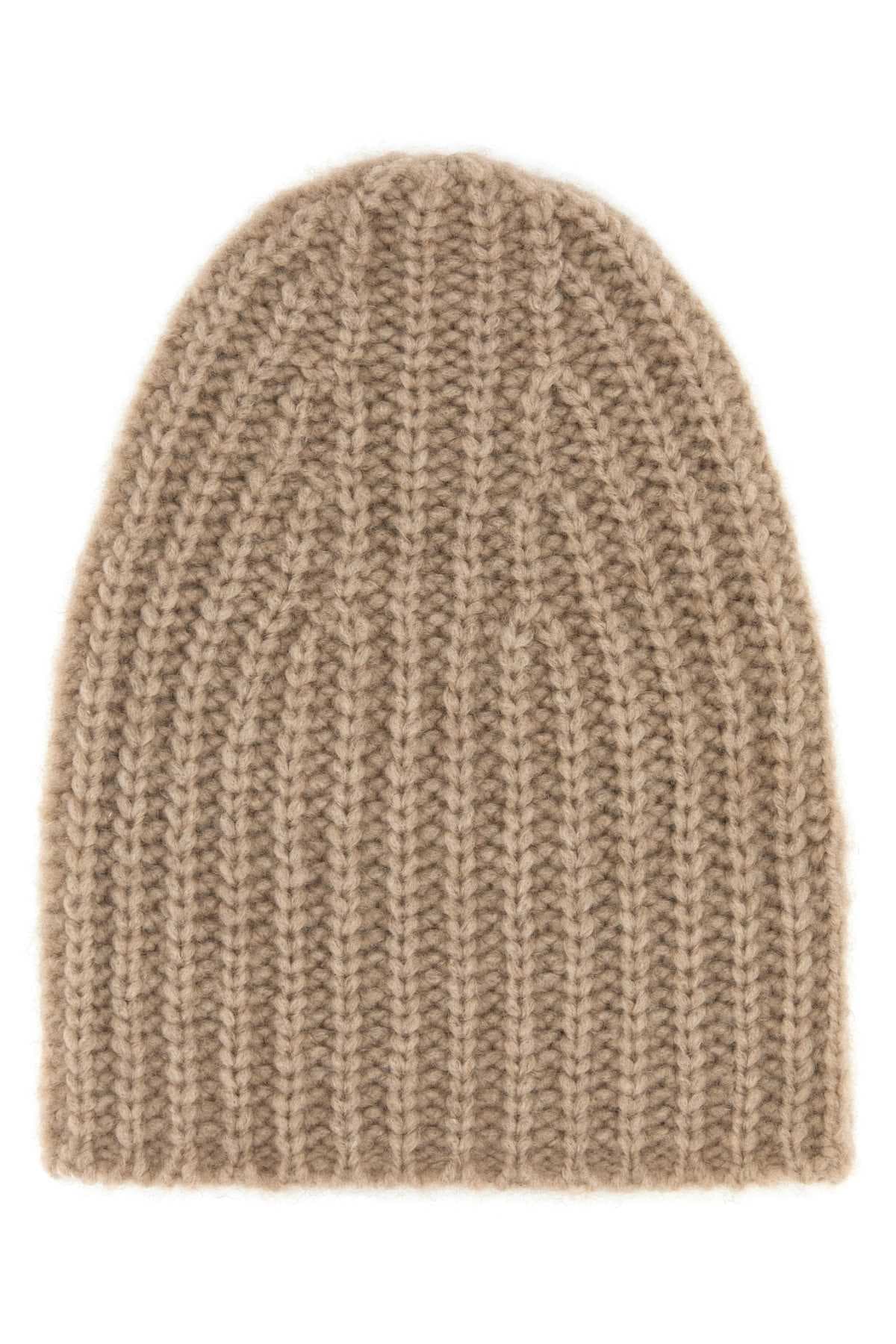 Cappuccino cashmere beanie hat