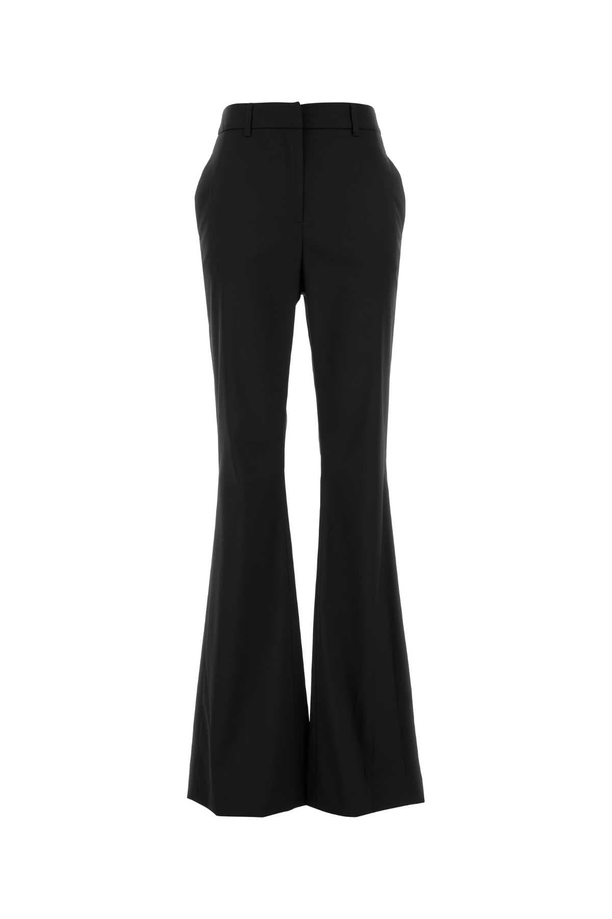 Black stretch polyester blend pant