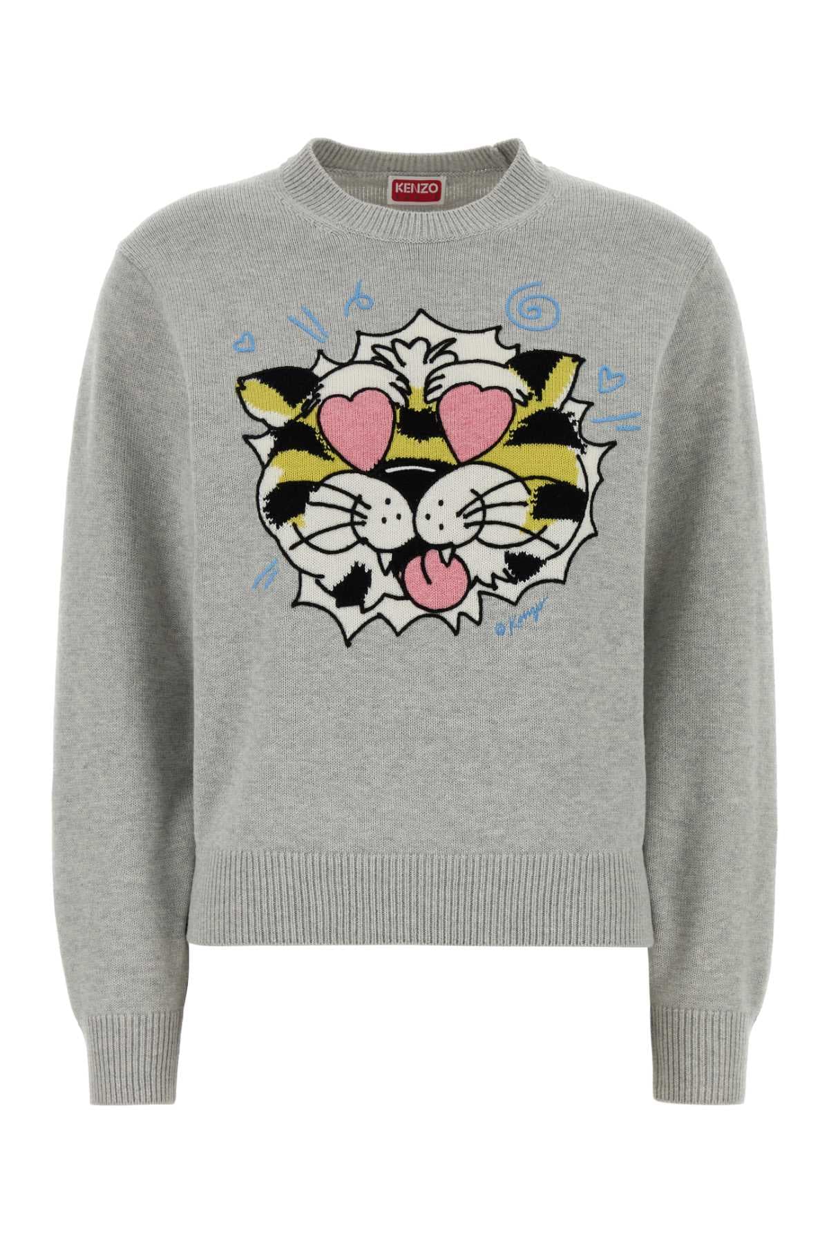 Grey wool blend sweater