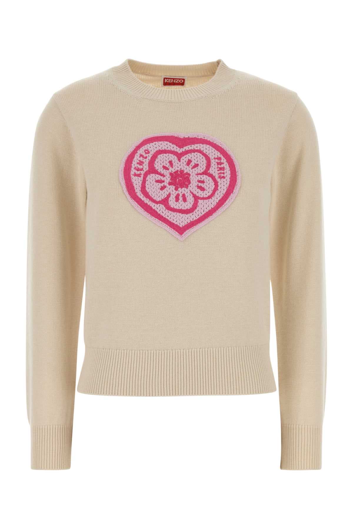 Cream cotton blend sweater