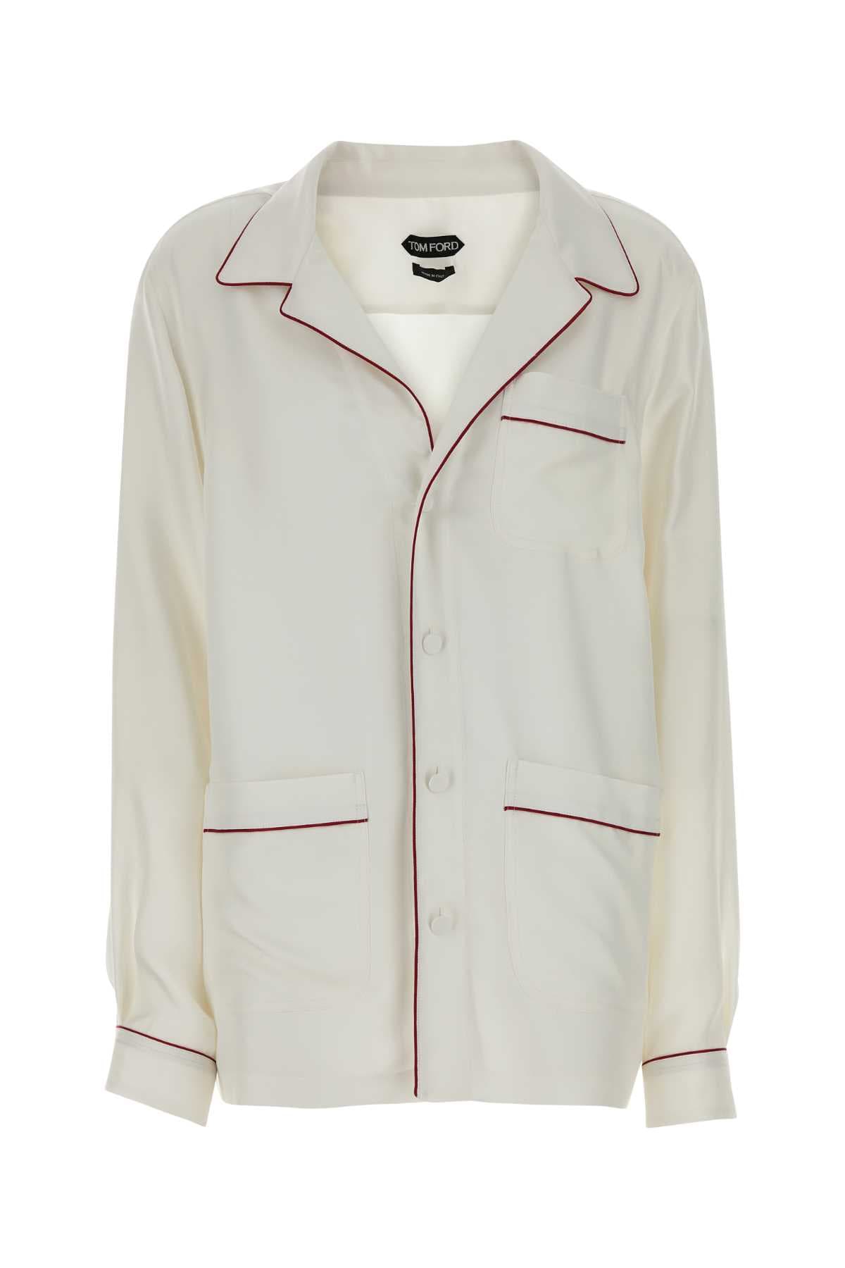 White silk shirt