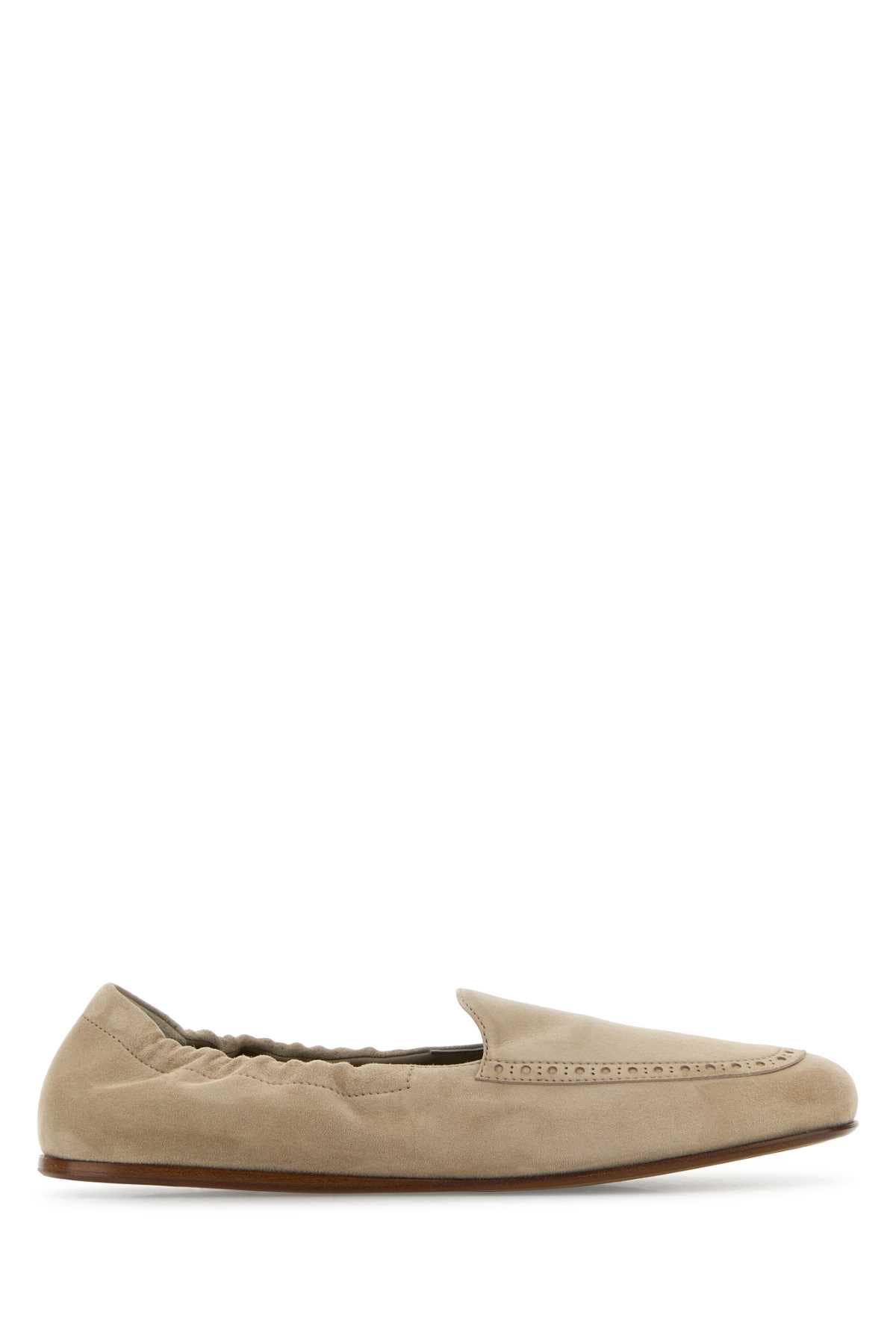 Beige suede Rika loafers