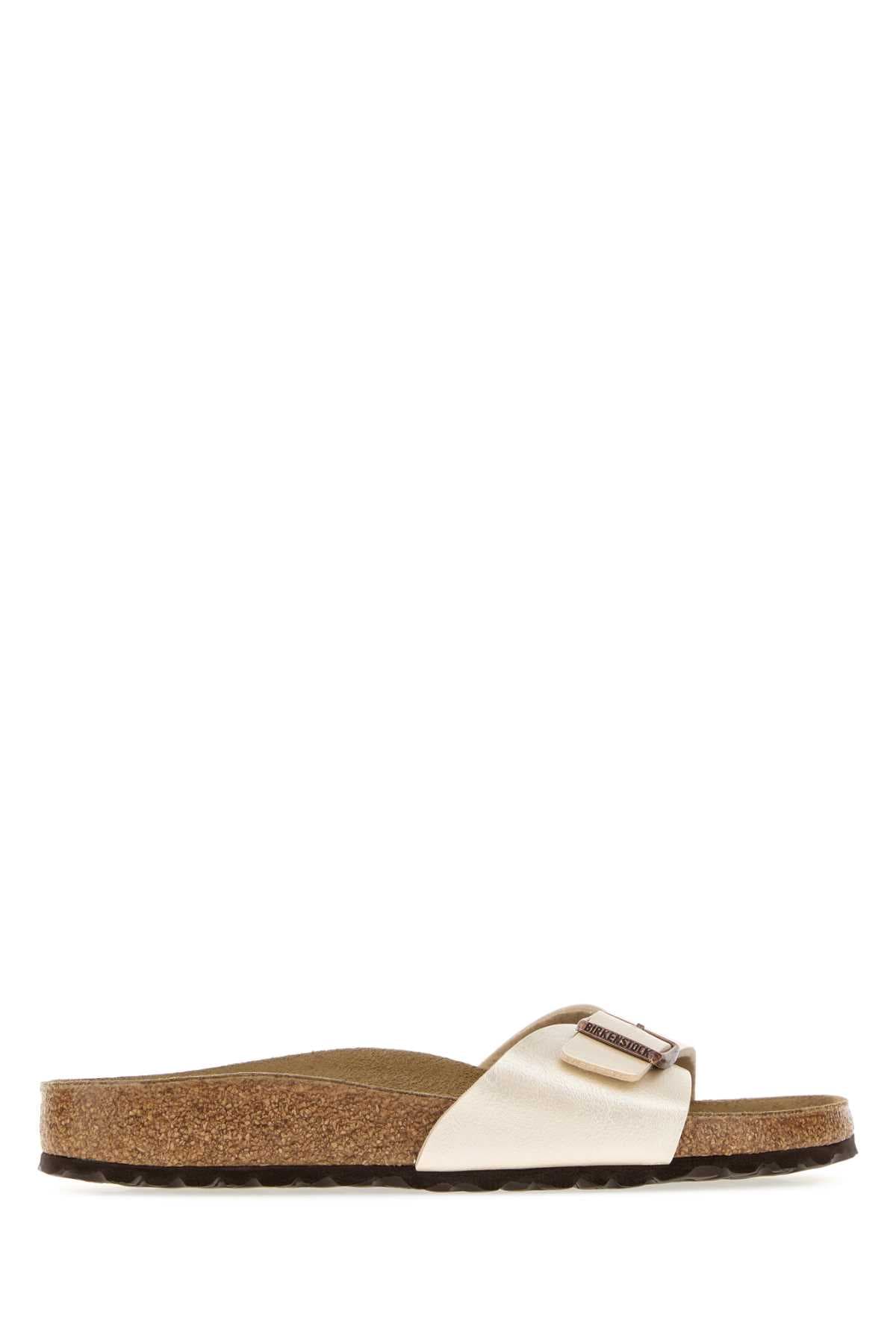 Ivory leather Madrid slippers