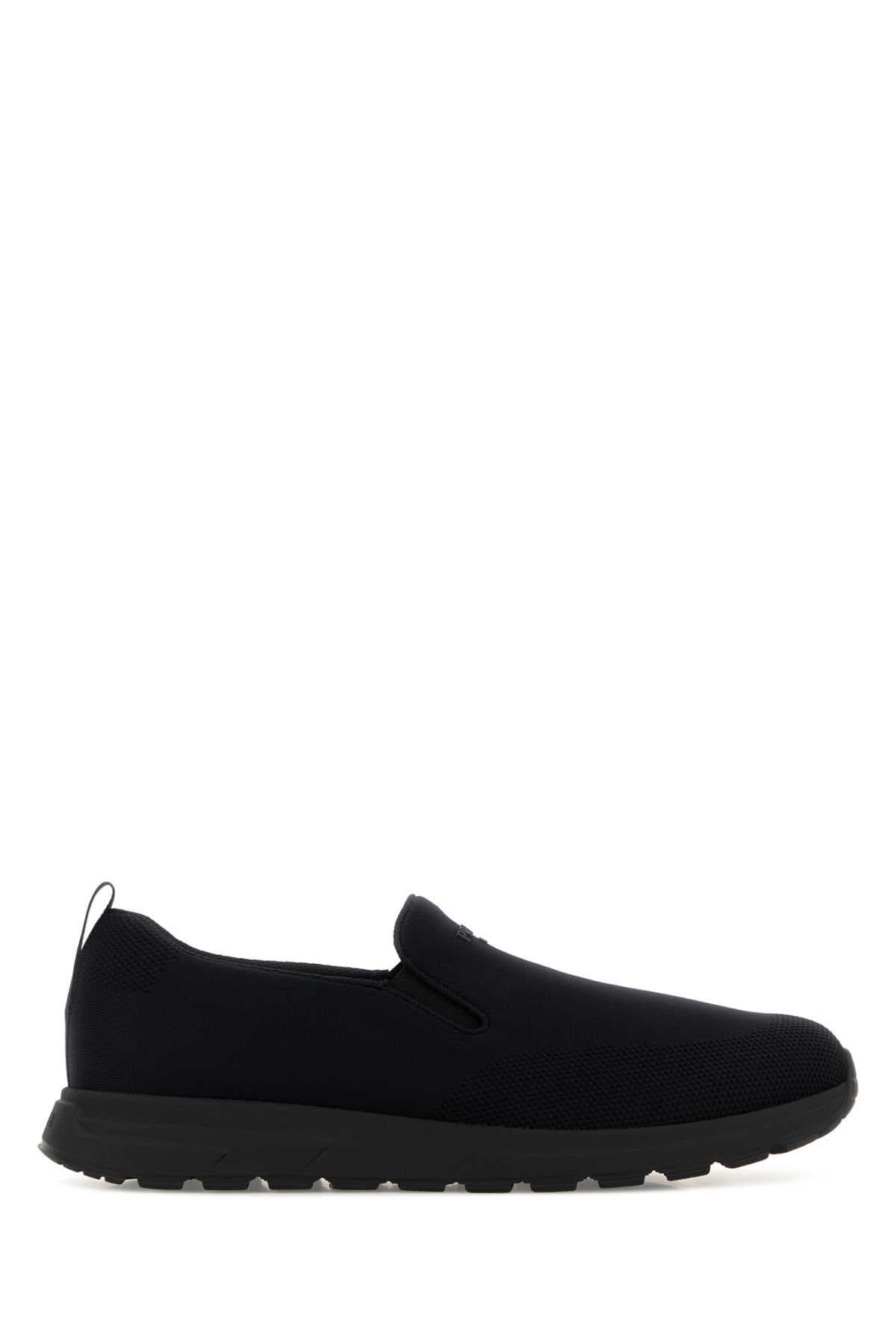 Black jersey slip ons