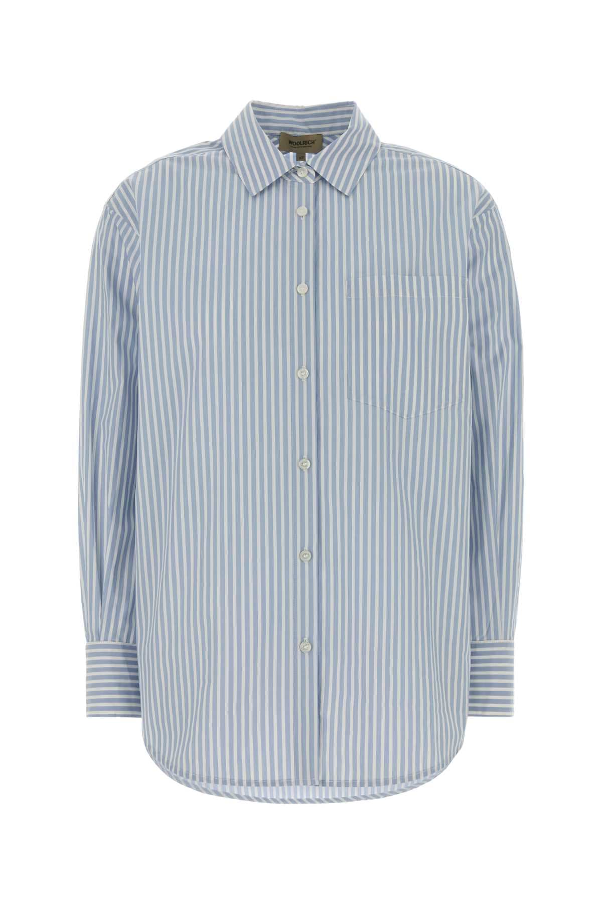 Embroidered poplin shirt