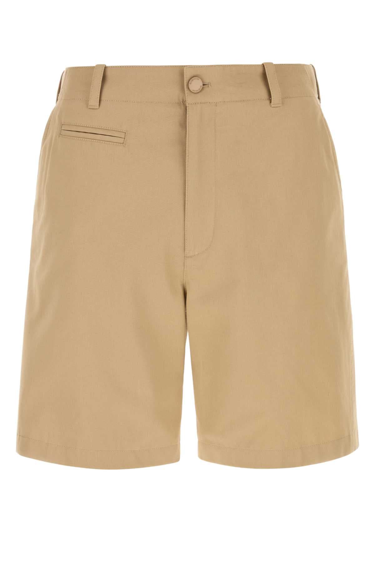 Beige cotton bermuda shorts