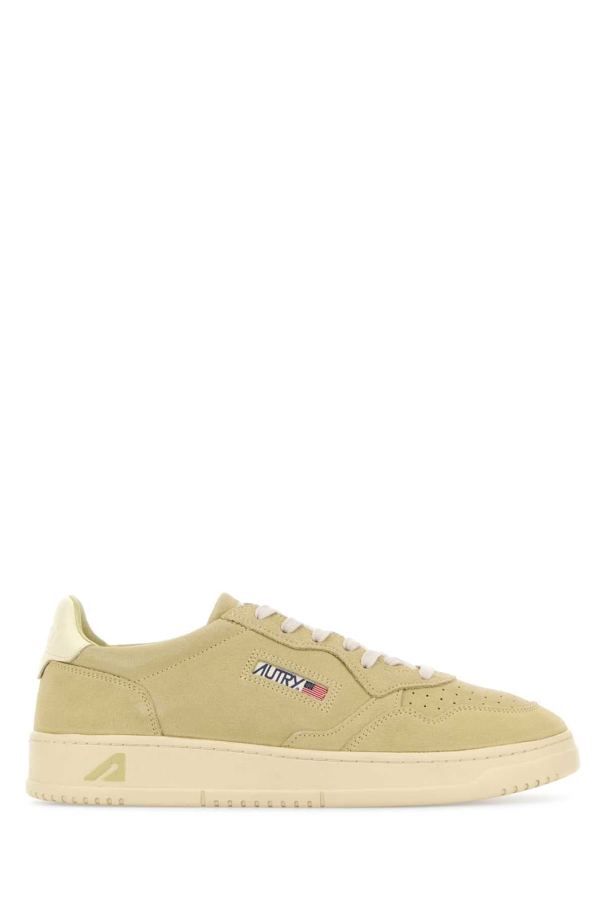 Pistachio green suede Medalist sneakers