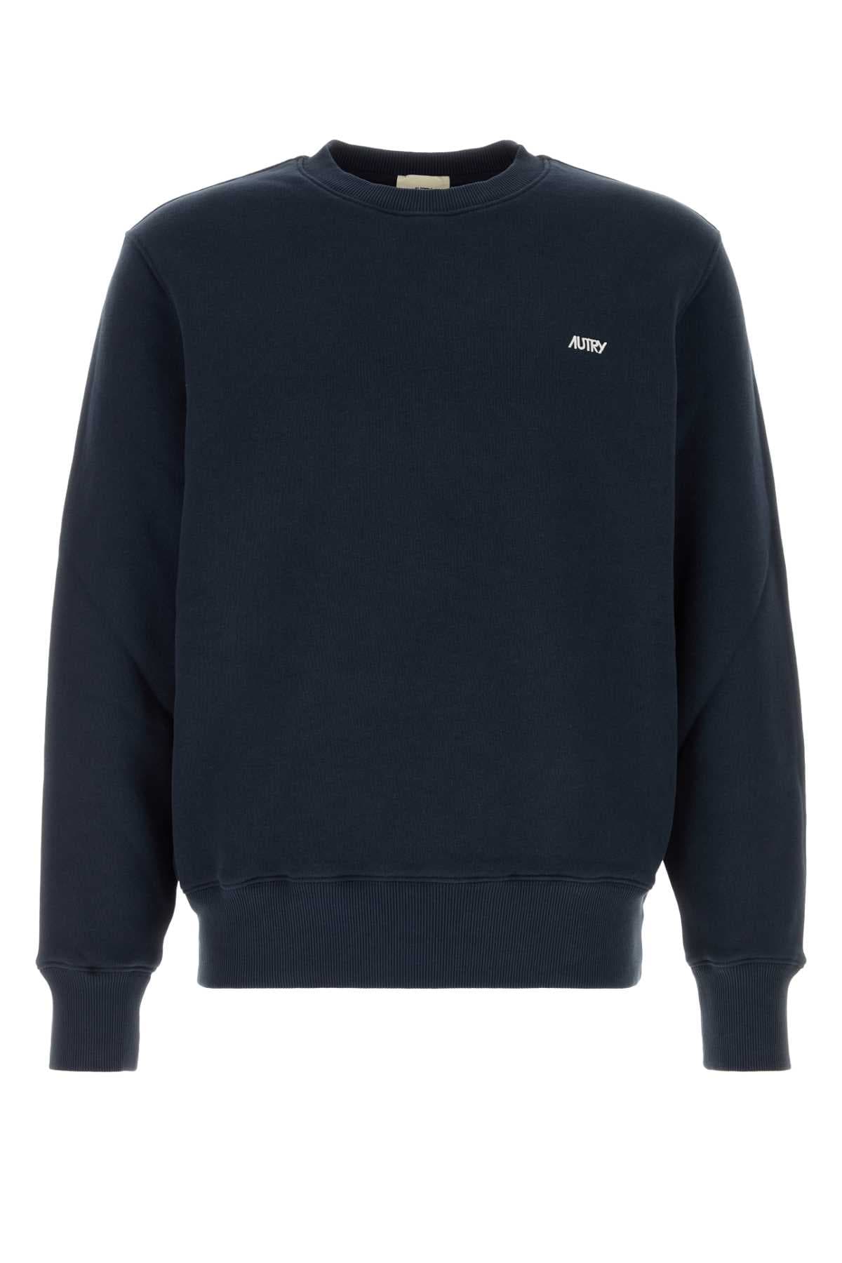 Navy blue cotton sweatshirt