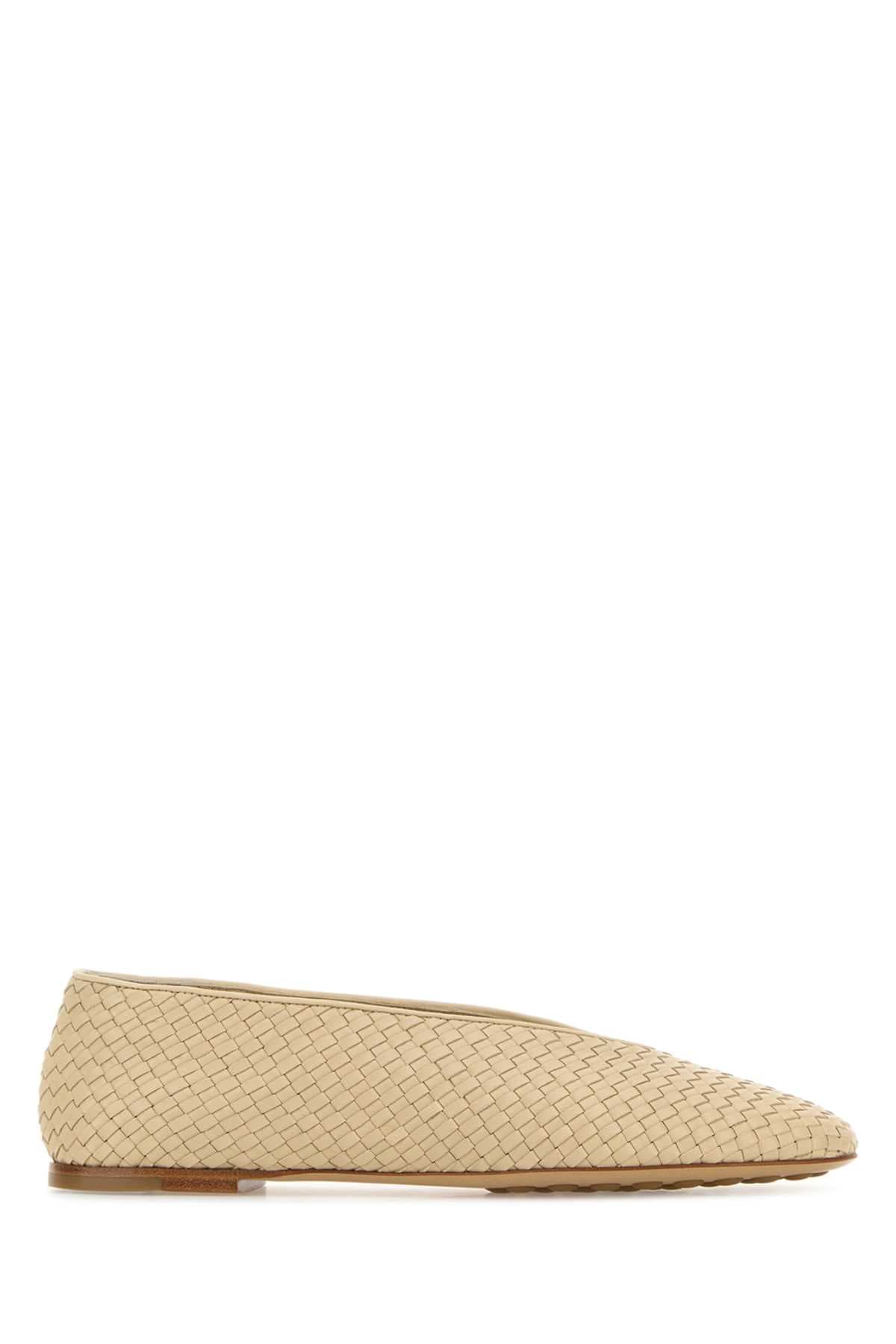 Cream leather Rosa ballerinas